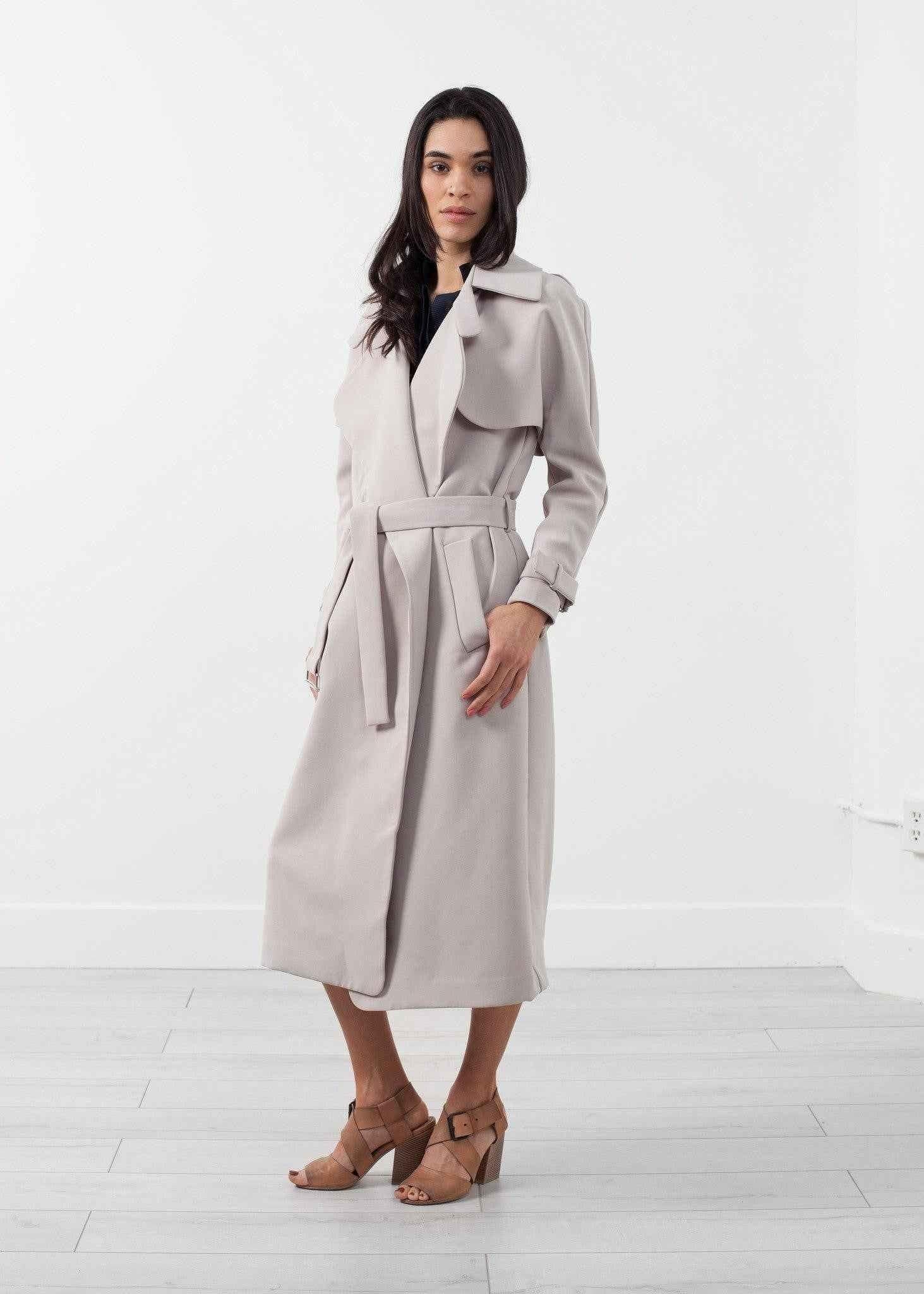 Orietta Coat in Tan.