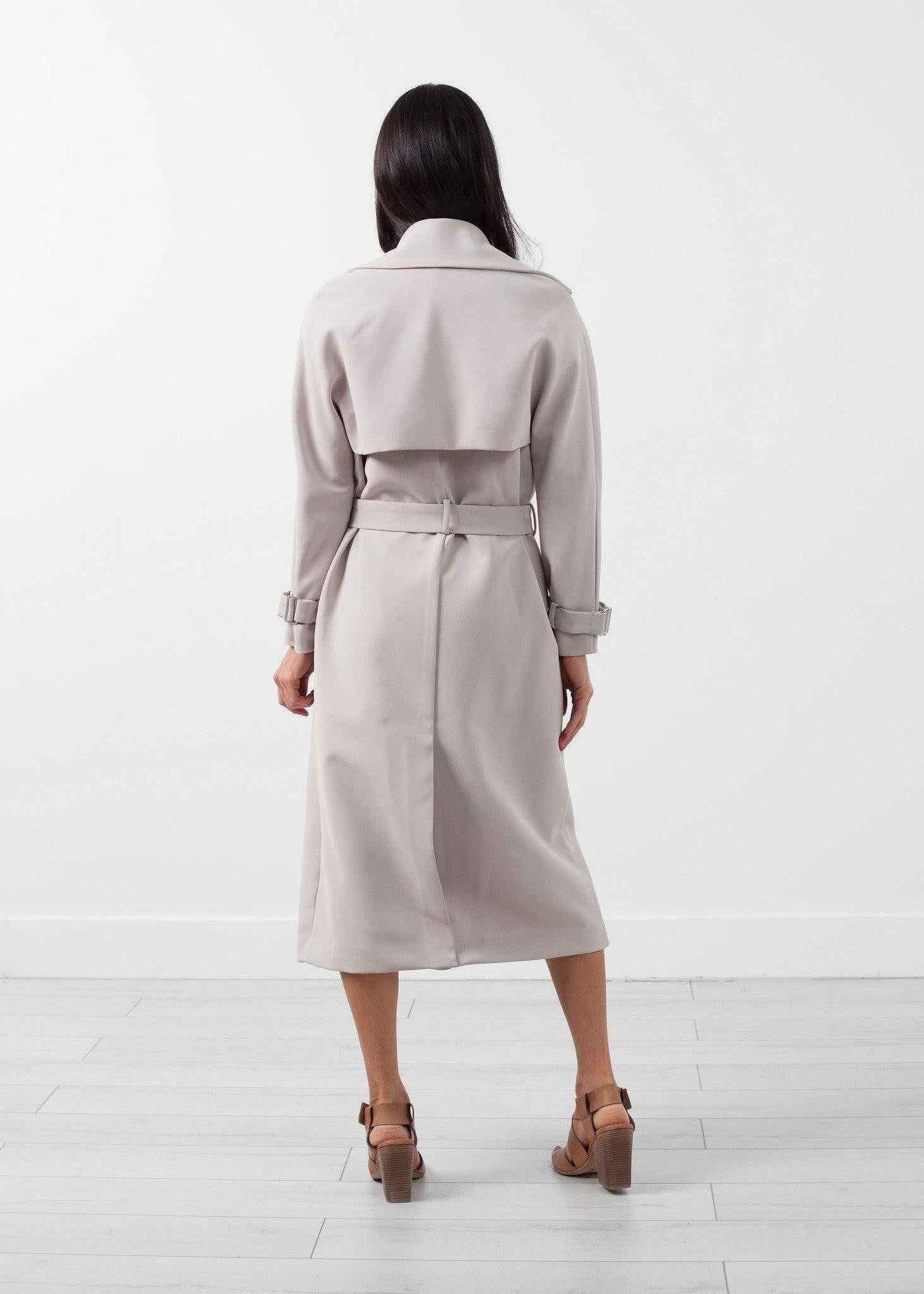 Orietta Coat in Tan.