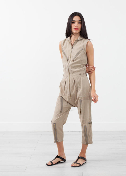 Sleeveless Harem Flightsuit.