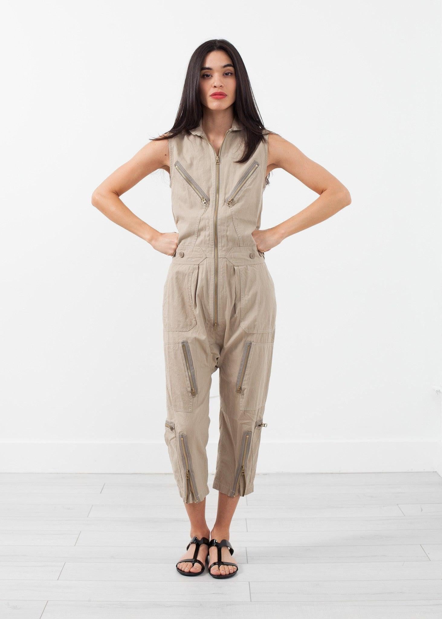 Sleeveless Harem Flightsuit.