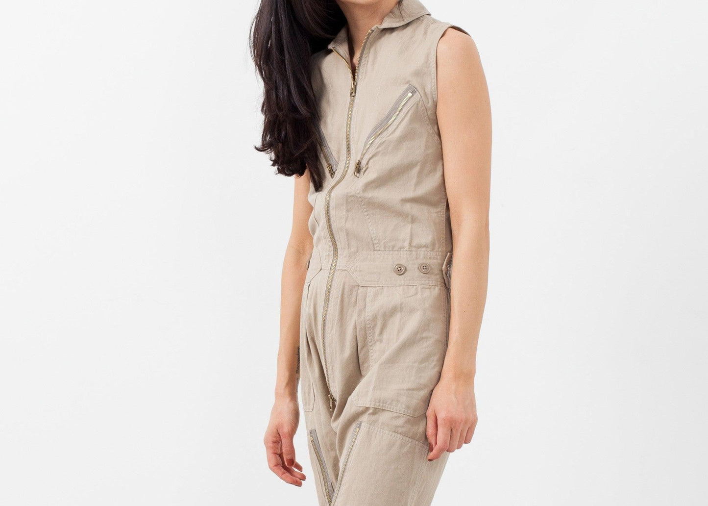 Sleeveless Harem Flightsuit.