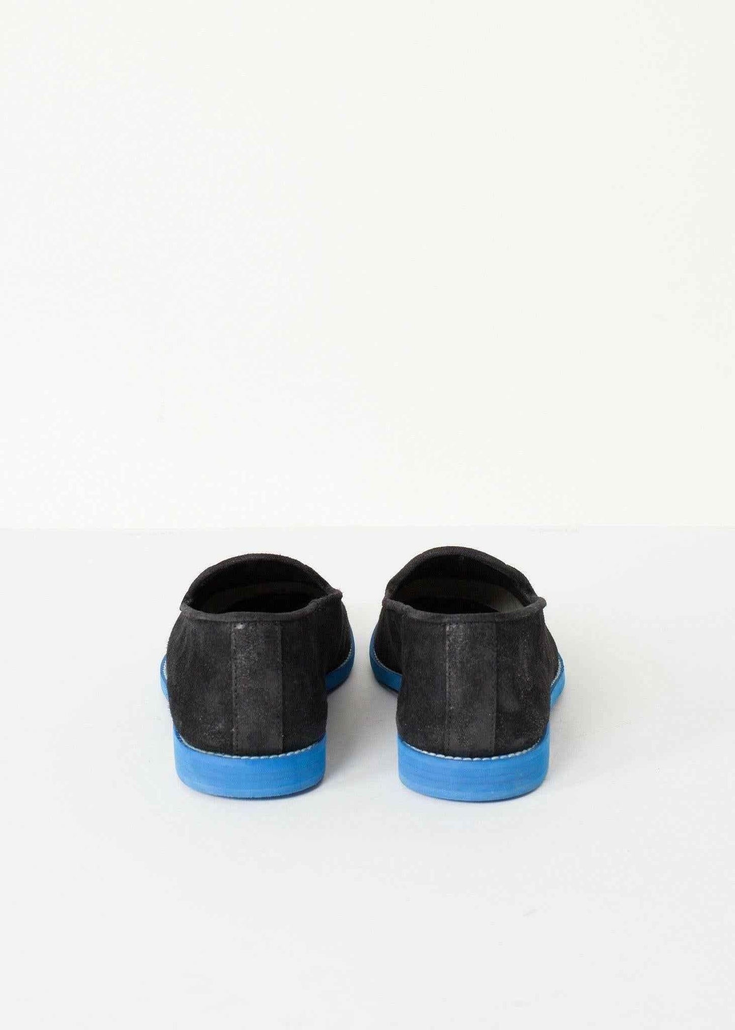 Suede Loafers - Black/Blue.
