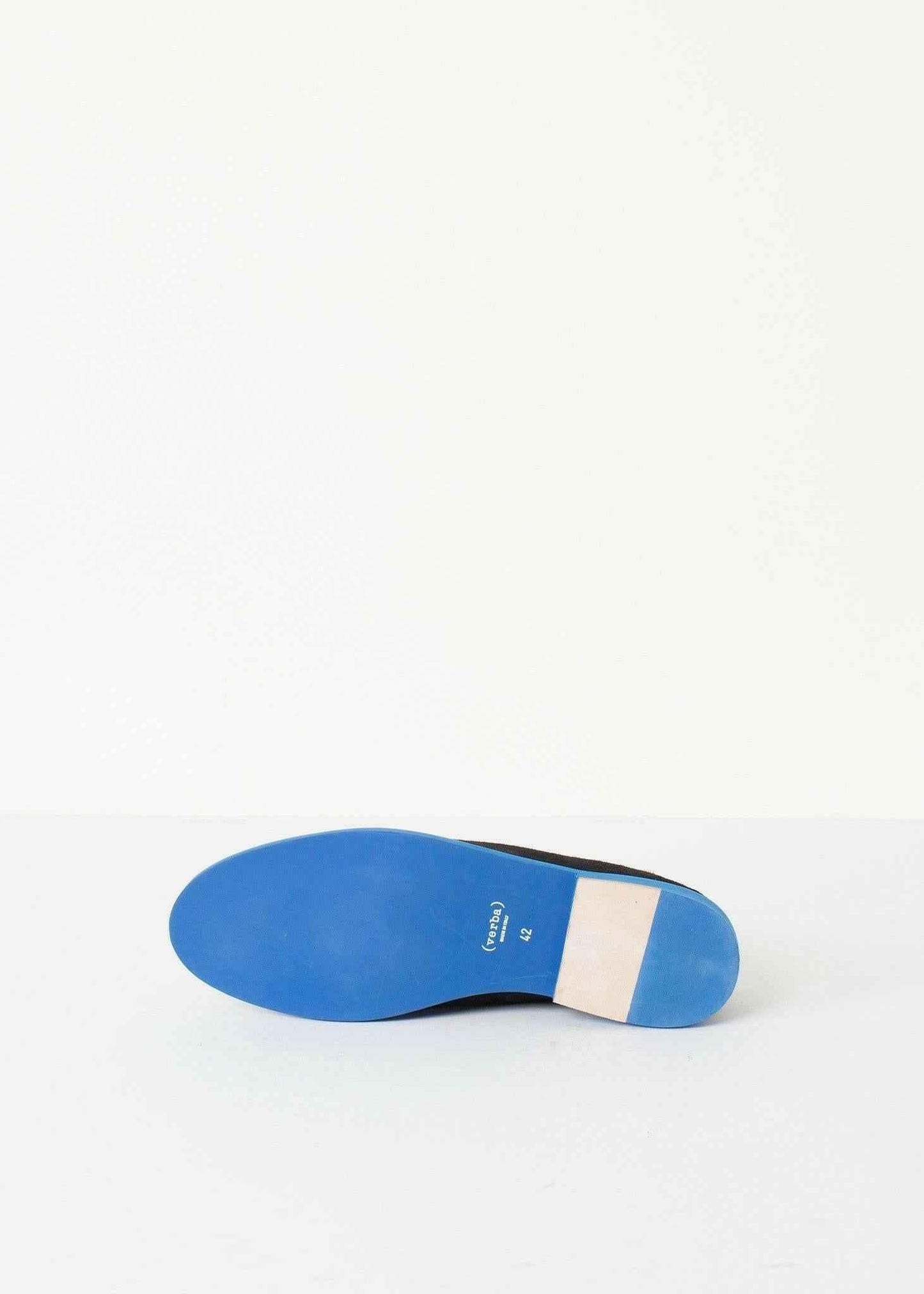 Suede Loafers - Black/Blue.
