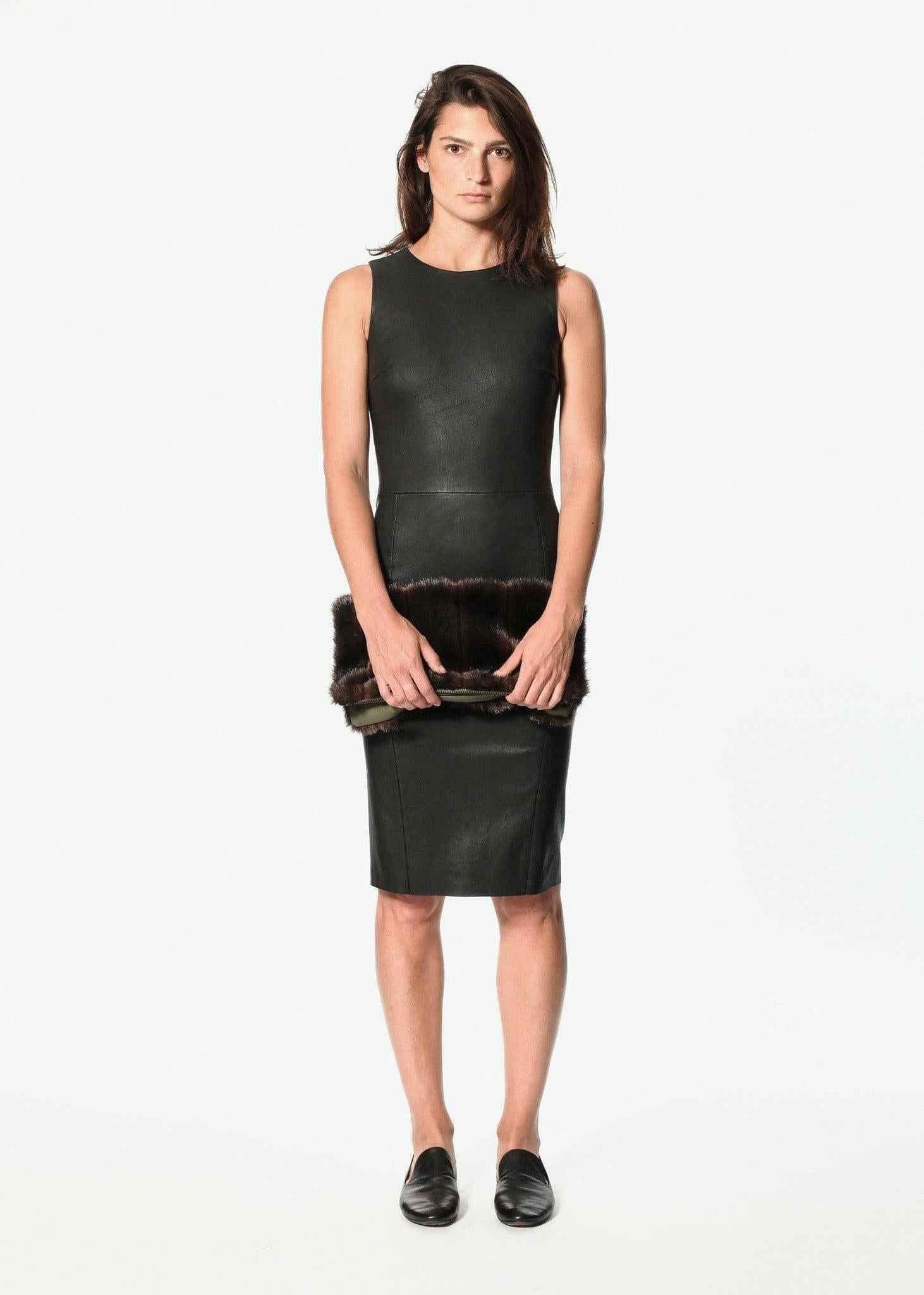 Iranta Leather Dress in Black.