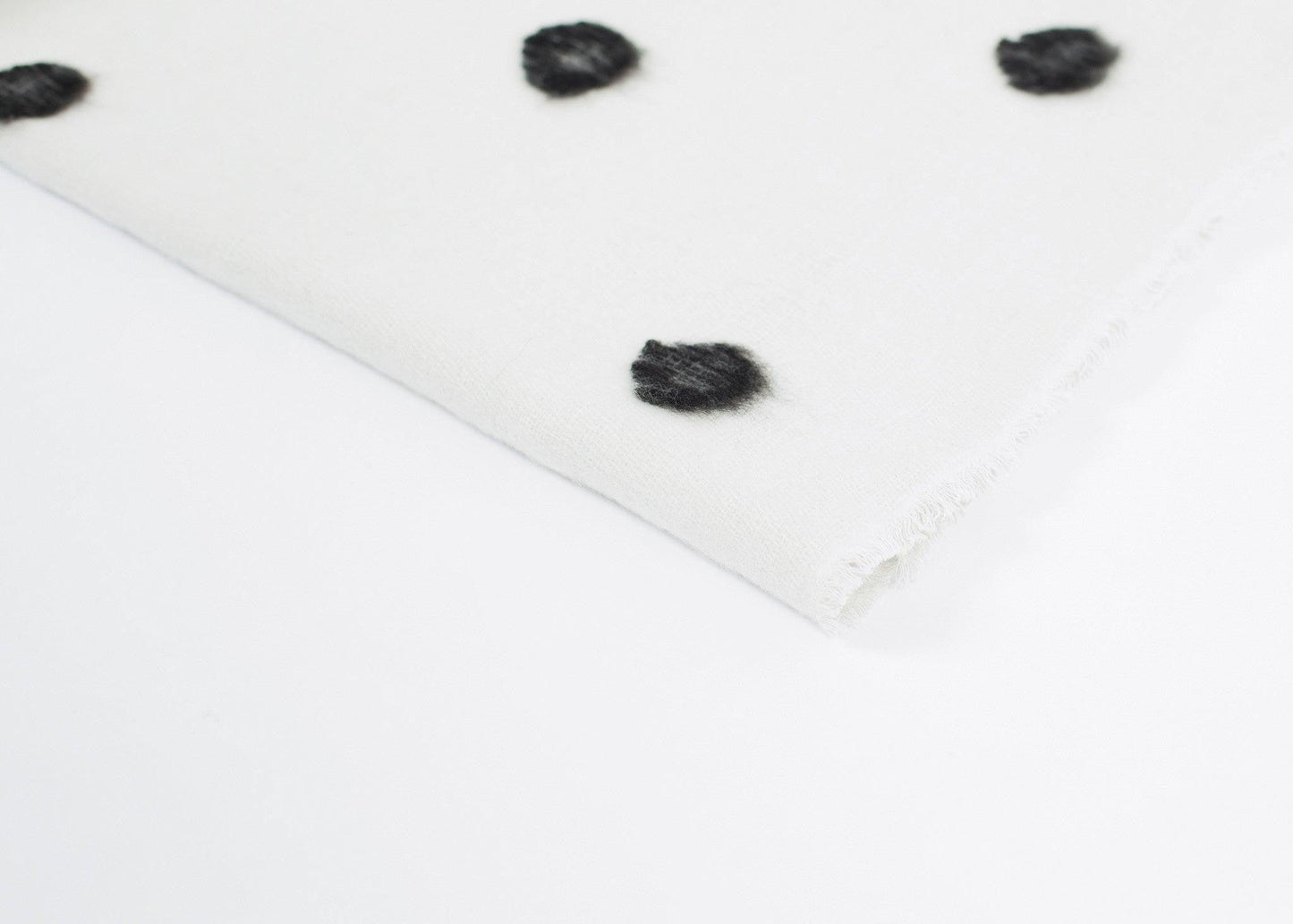 Cashmere Dot Shawl in Black/White.