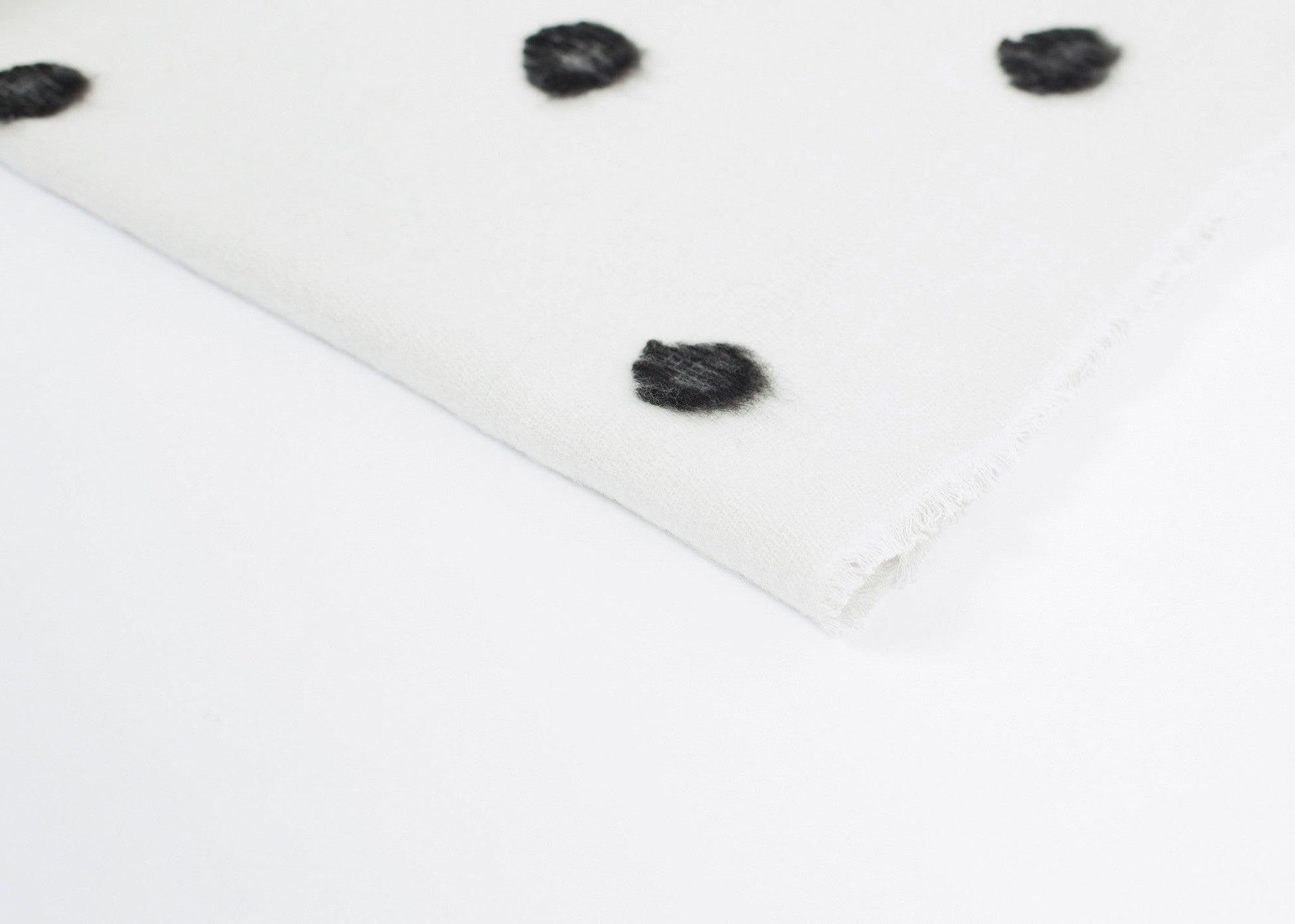 Cashmere Dot Shawl in Black/White.