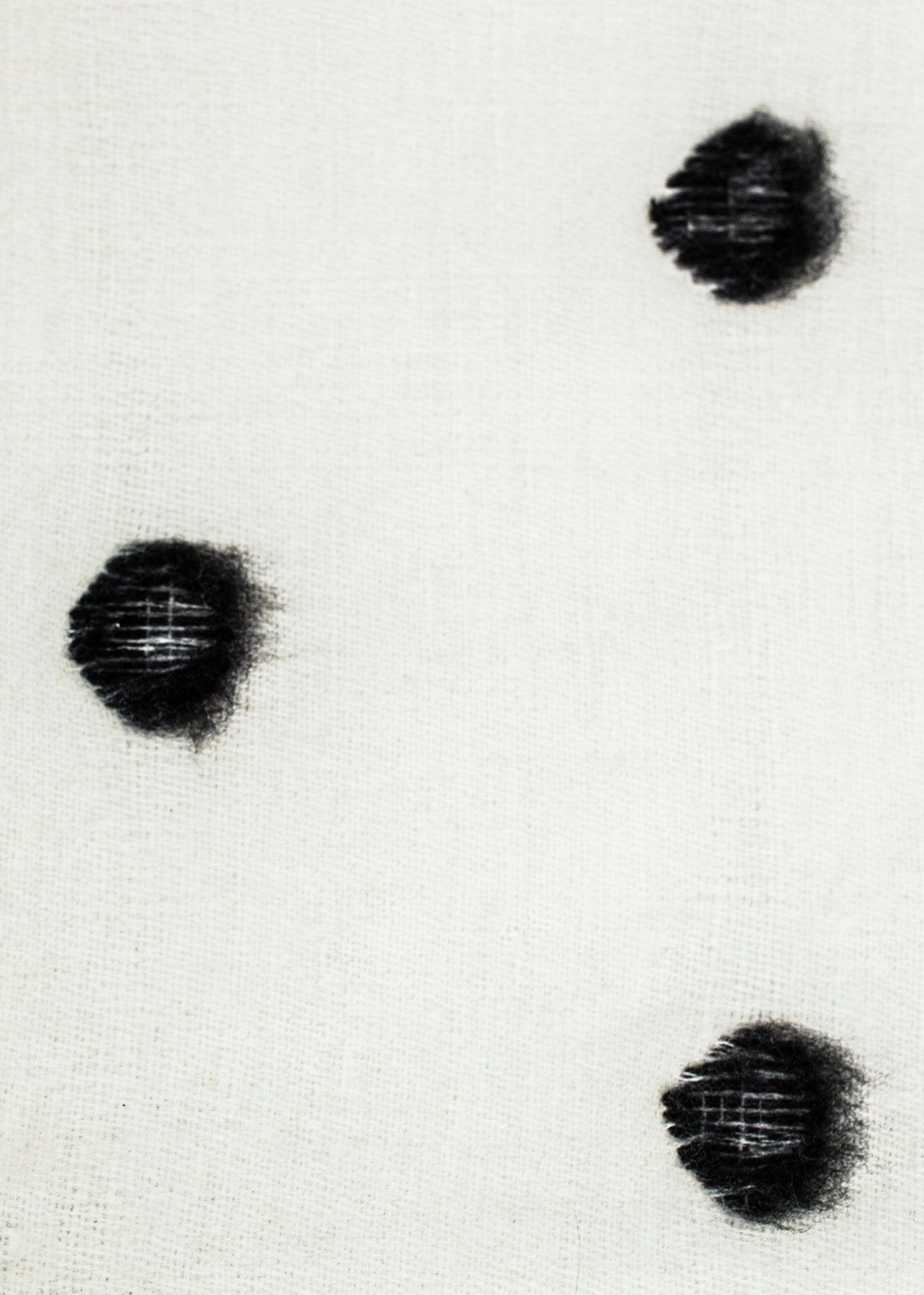Cashmere Dot Shawl in Black/White.