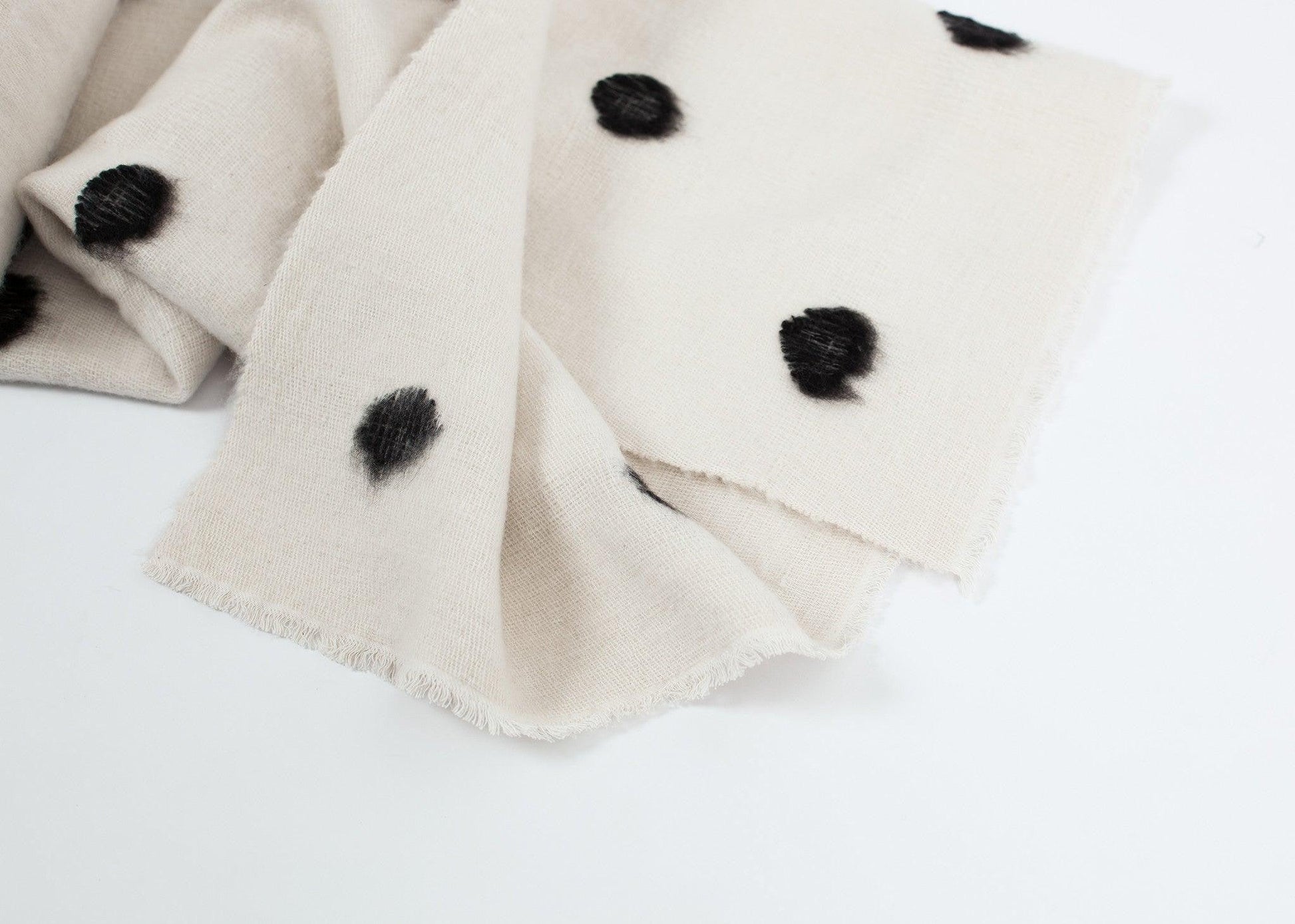 Cashmere Dot Shawl in Black/White.