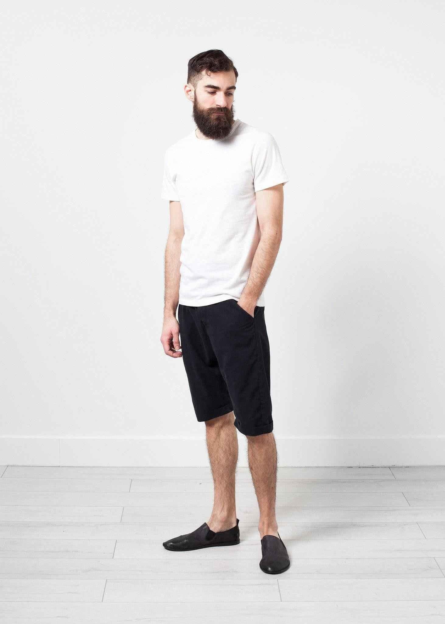 Comfort Tee in White Wool Blend.