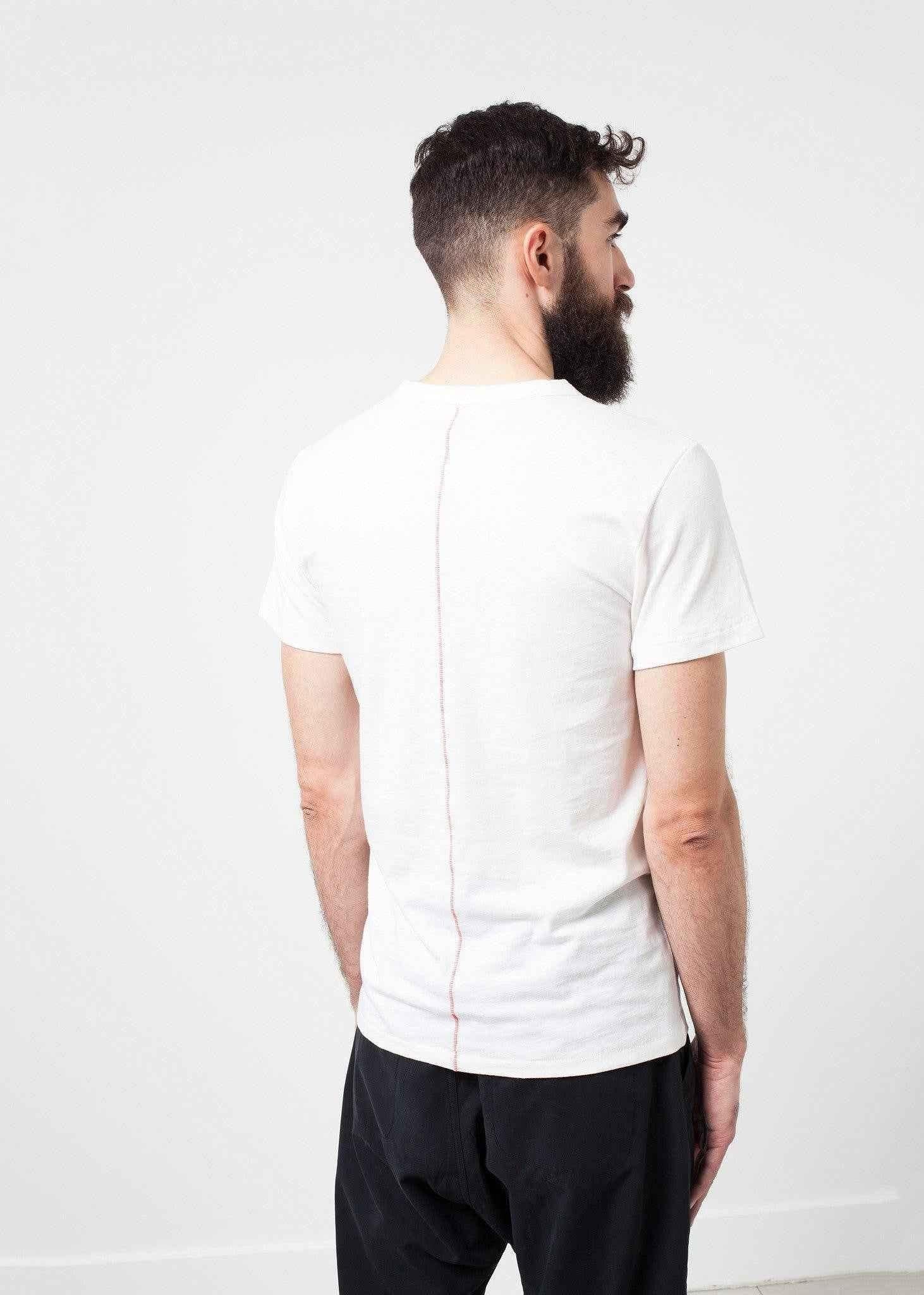 Comfort Tee in White Wool Blend.
