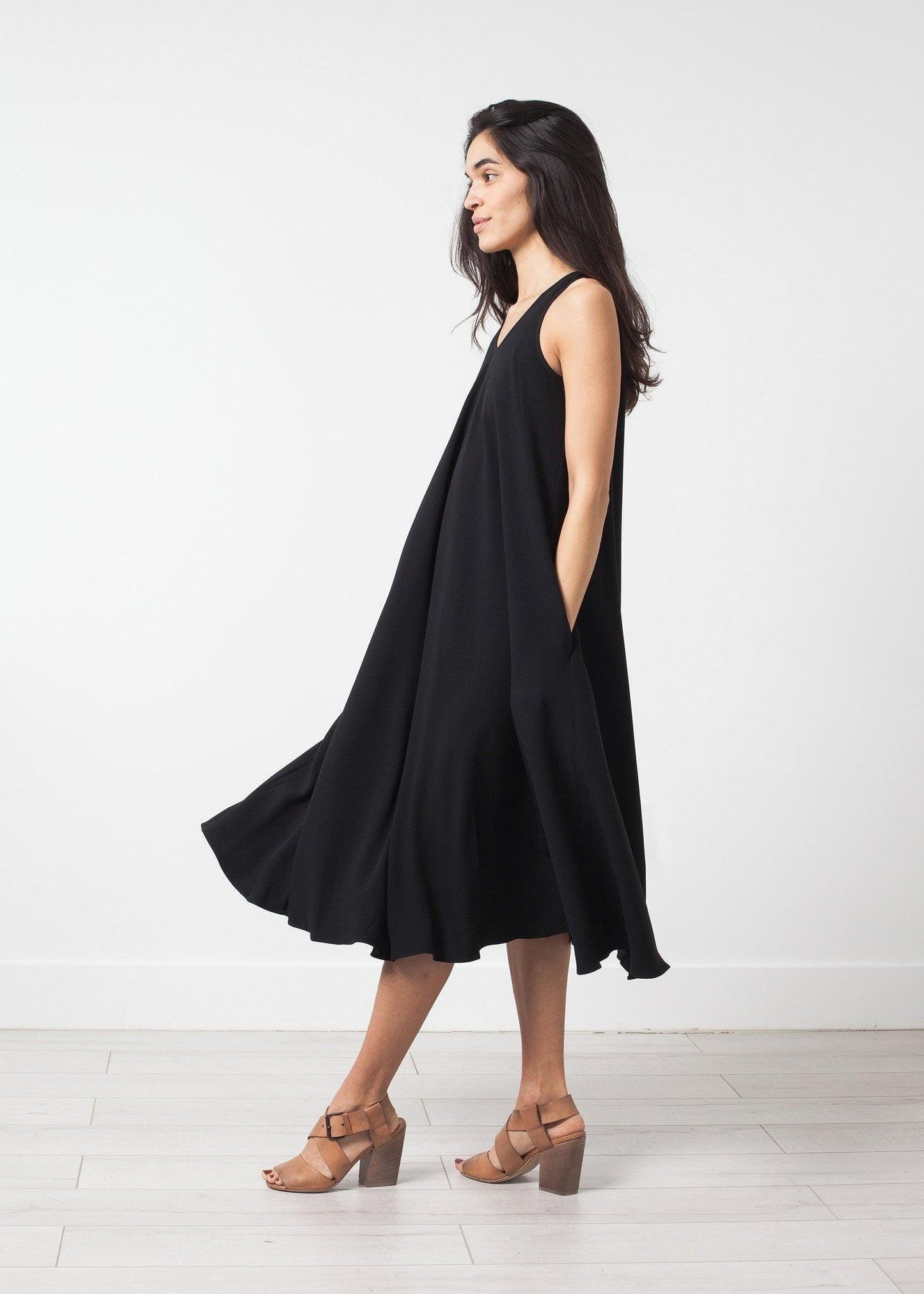 Sleeveless Flow Dress.
