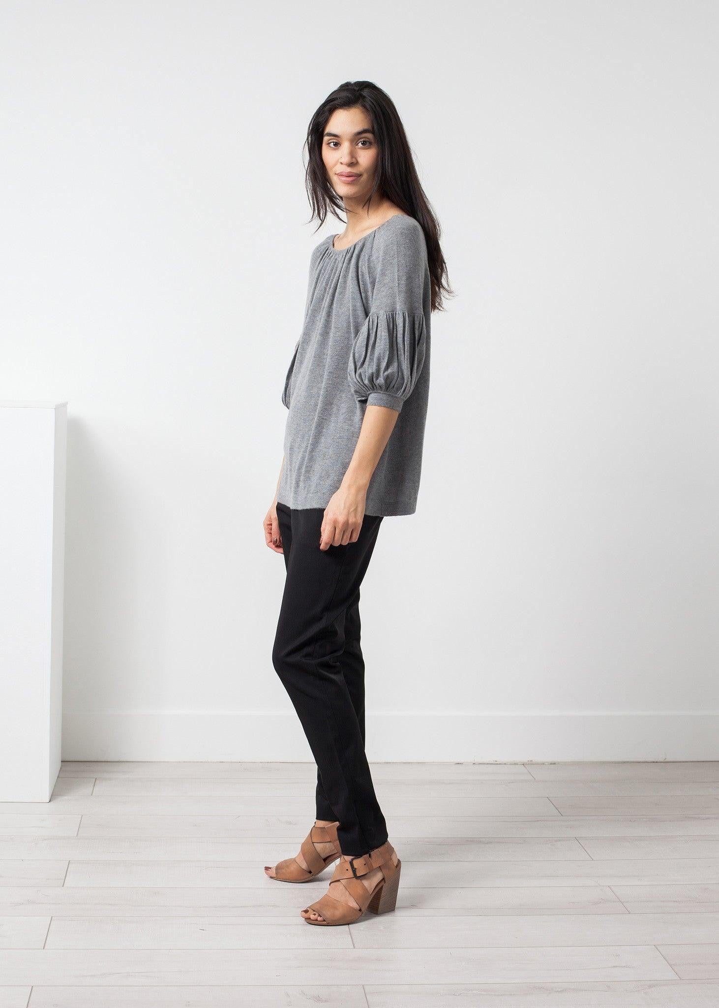 Cashmere Puff Sleeve Knit.