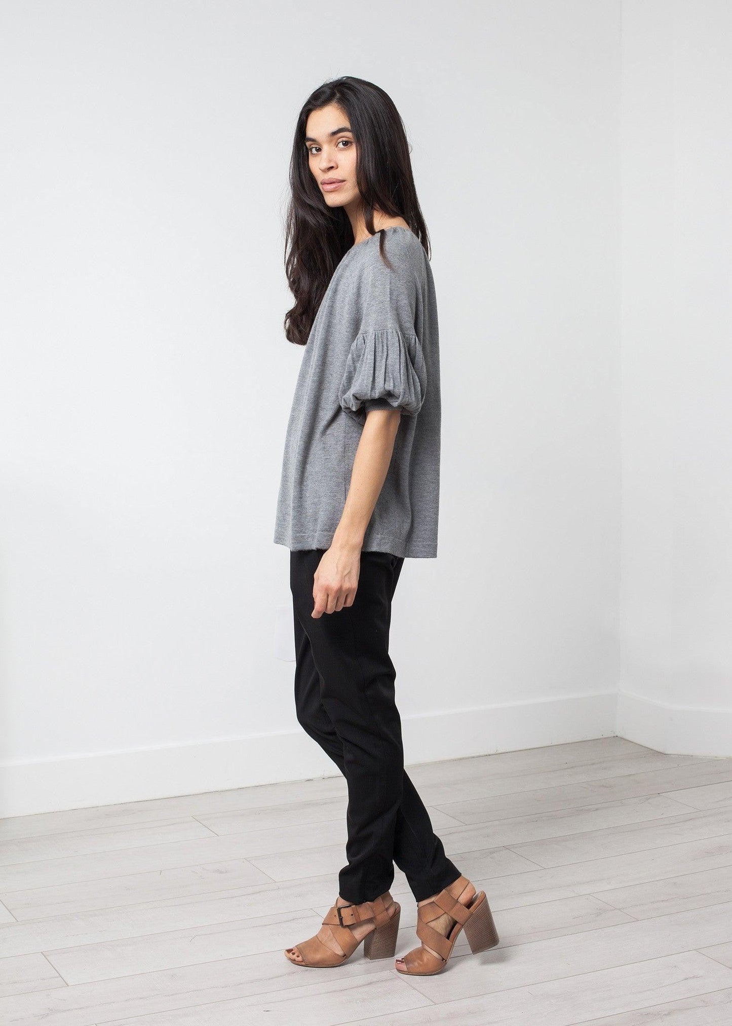 Cashmere Puff Sleeve Knit.