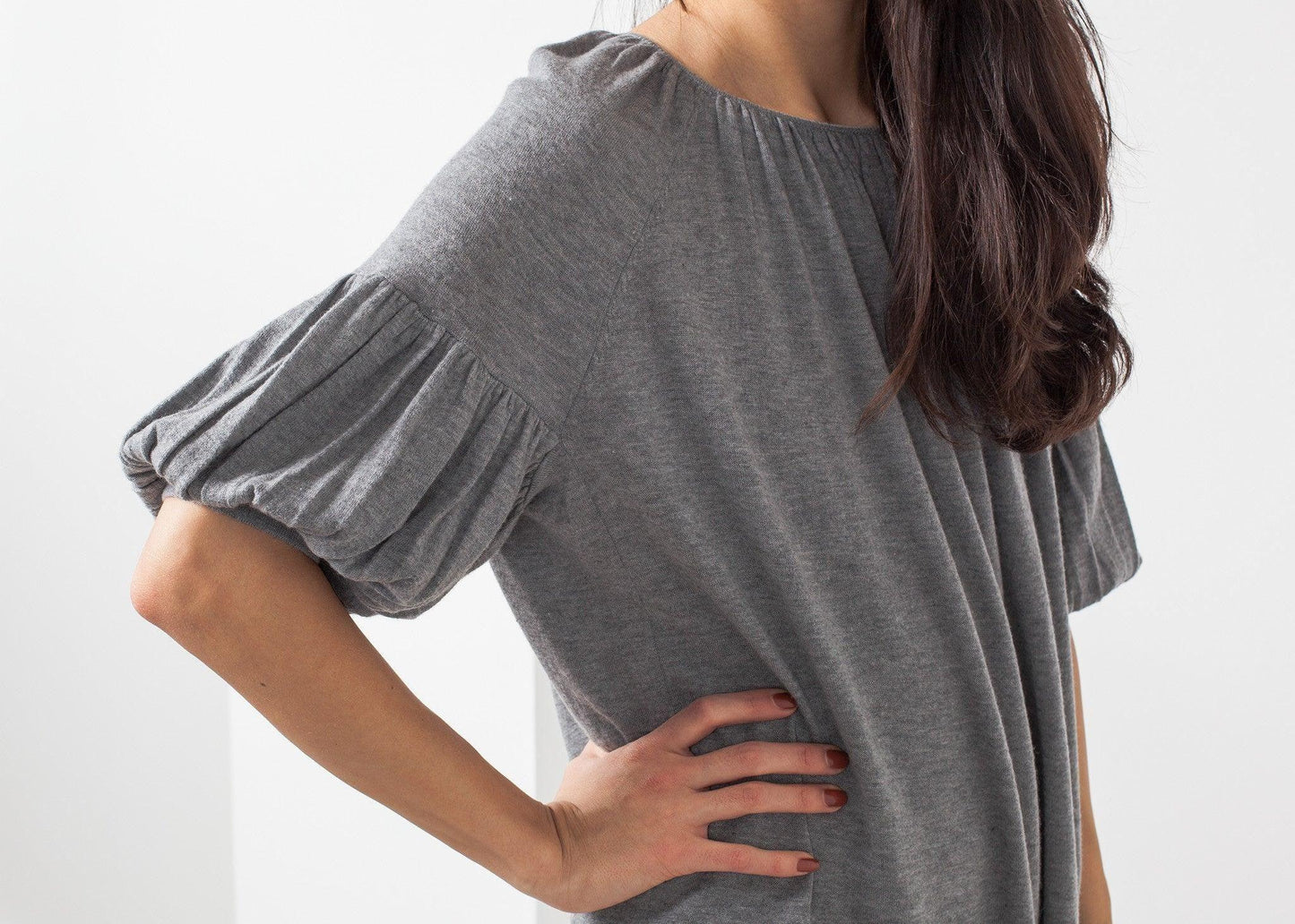 Cashmere Puff Sleeve Knit.