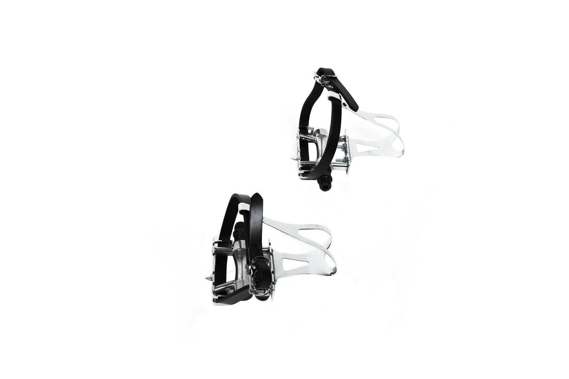 Premium Pedals with Leather Straps.