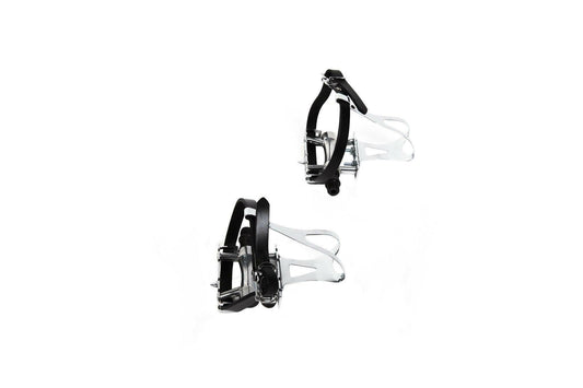 Premium Pedals with Leather Straps.