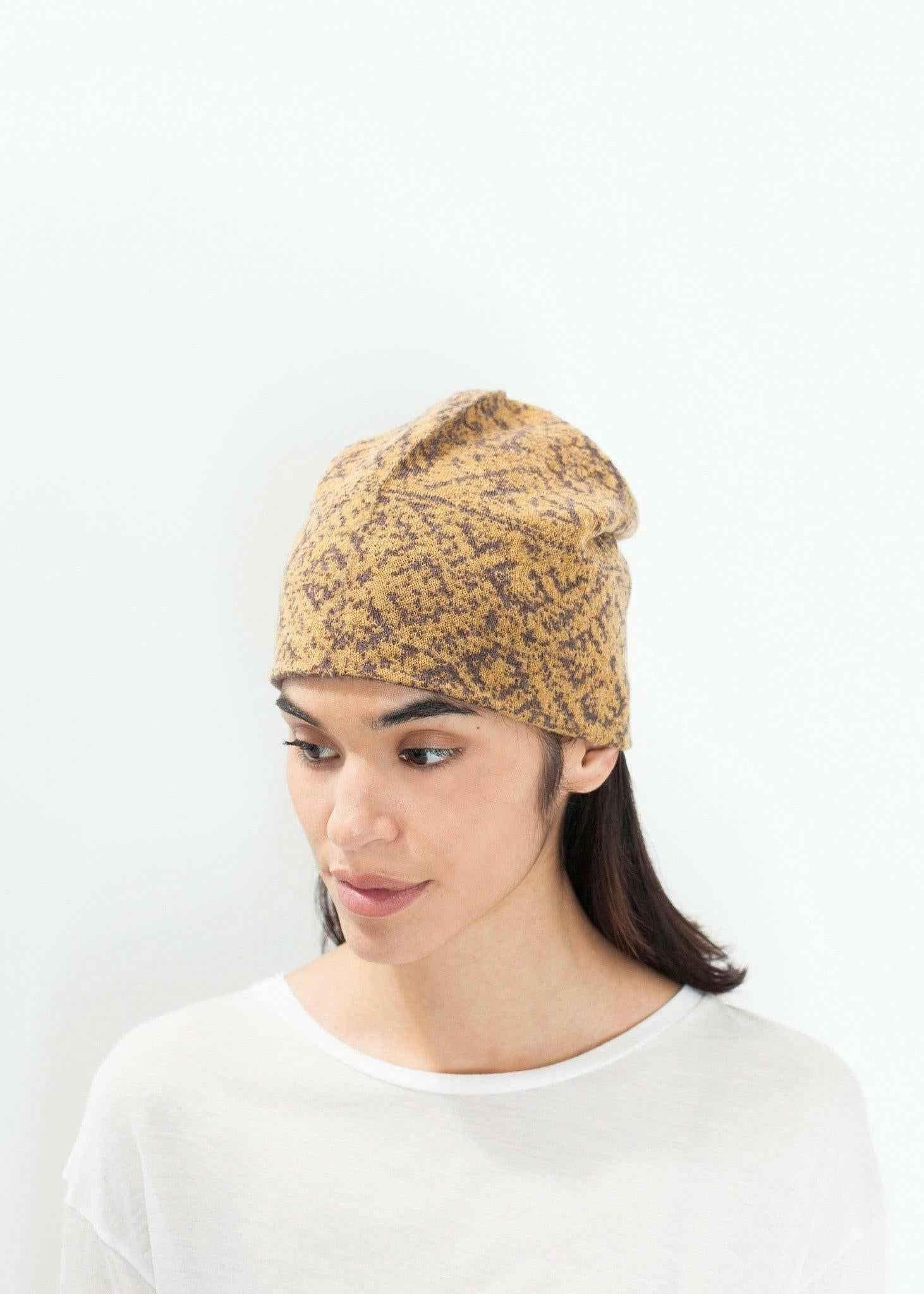 Reversible Beanie in Amber.