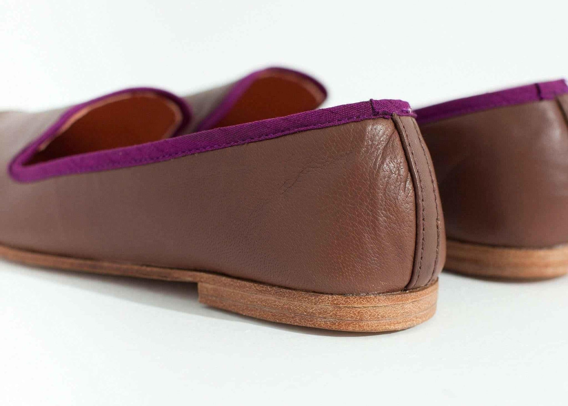 Bizi Cap Toe Loafer in Rose/Aubergine.