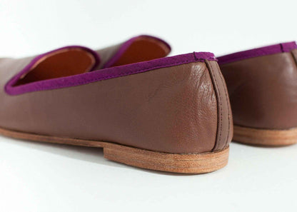 Bizi Cap Toe Loafer in Rose/Aubergine.