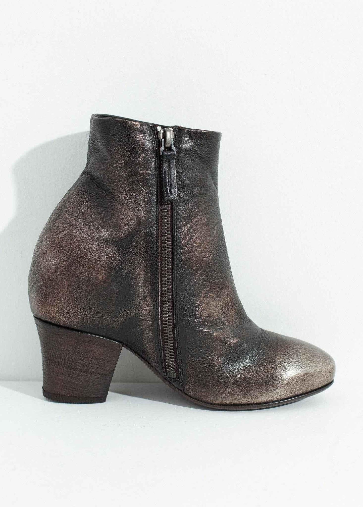 Scavata Ankle Boot in Bronze.