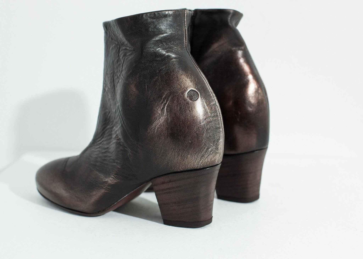 Scavata Ankle Boot in Bronze.