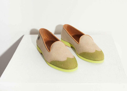 Wingtip Loafer in Lime.