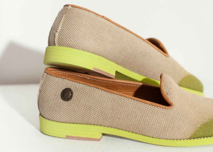 Wingtip Loafer in Lime.