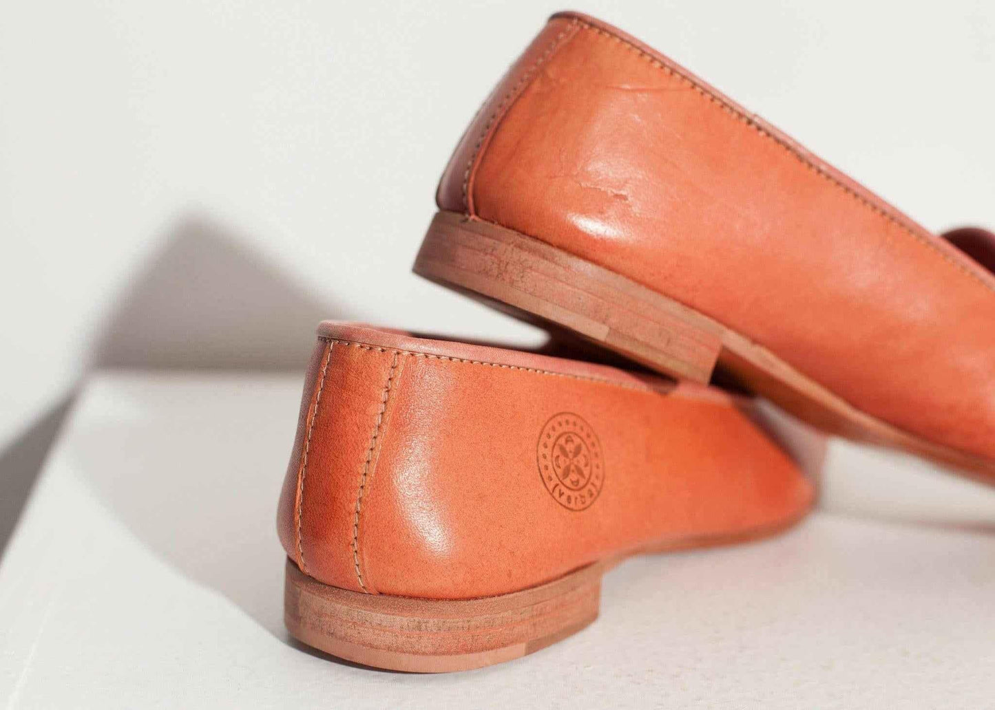 Leather Loafer in Rose.