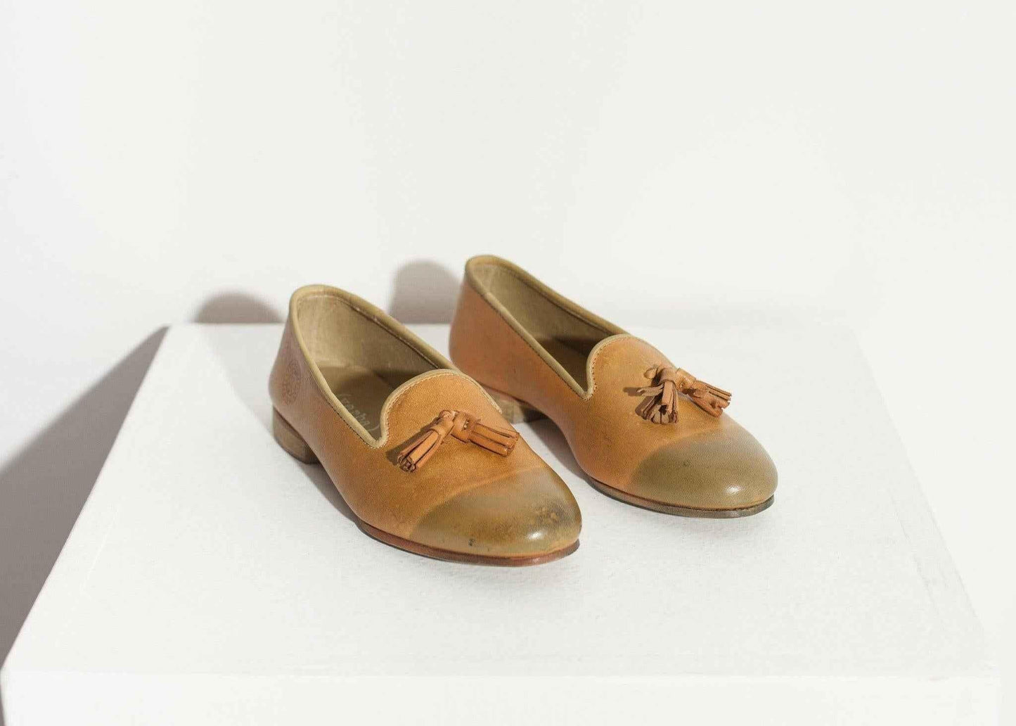 Leather Loafer in Lime.