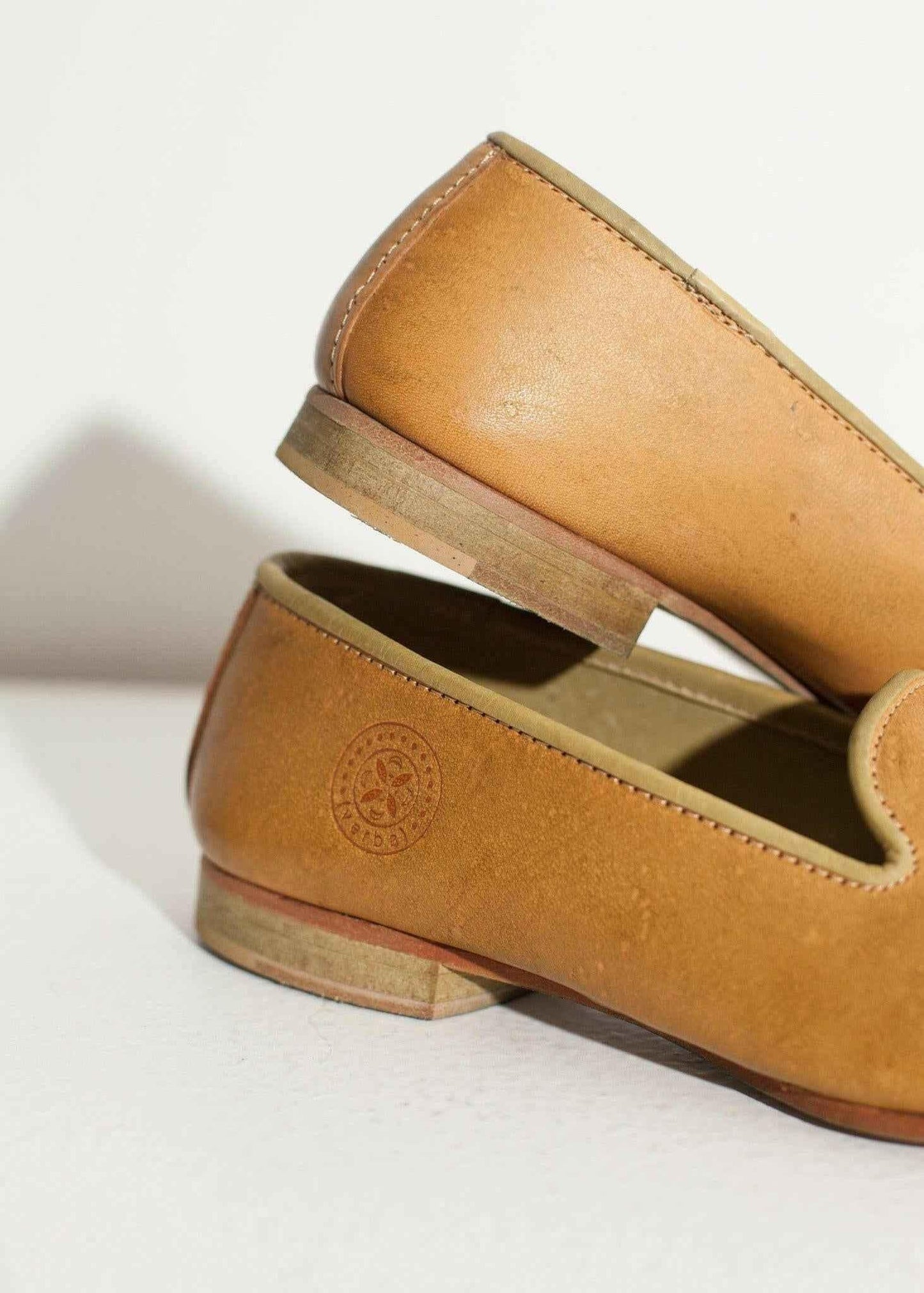 Leather Loafer in Lime.