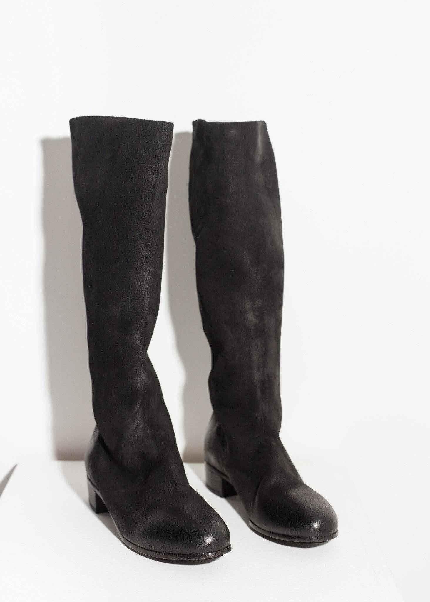 Knee-High Boot in Black.
