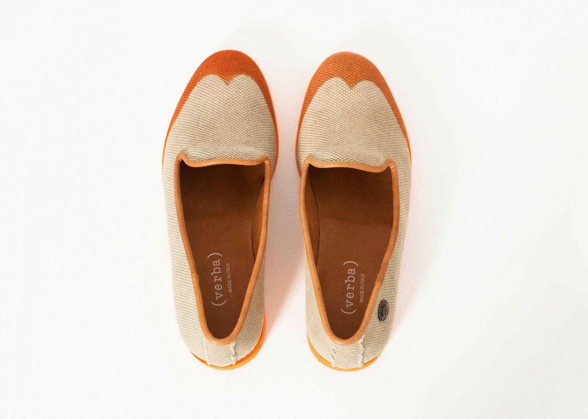 Wingtip Loafer in Orange.