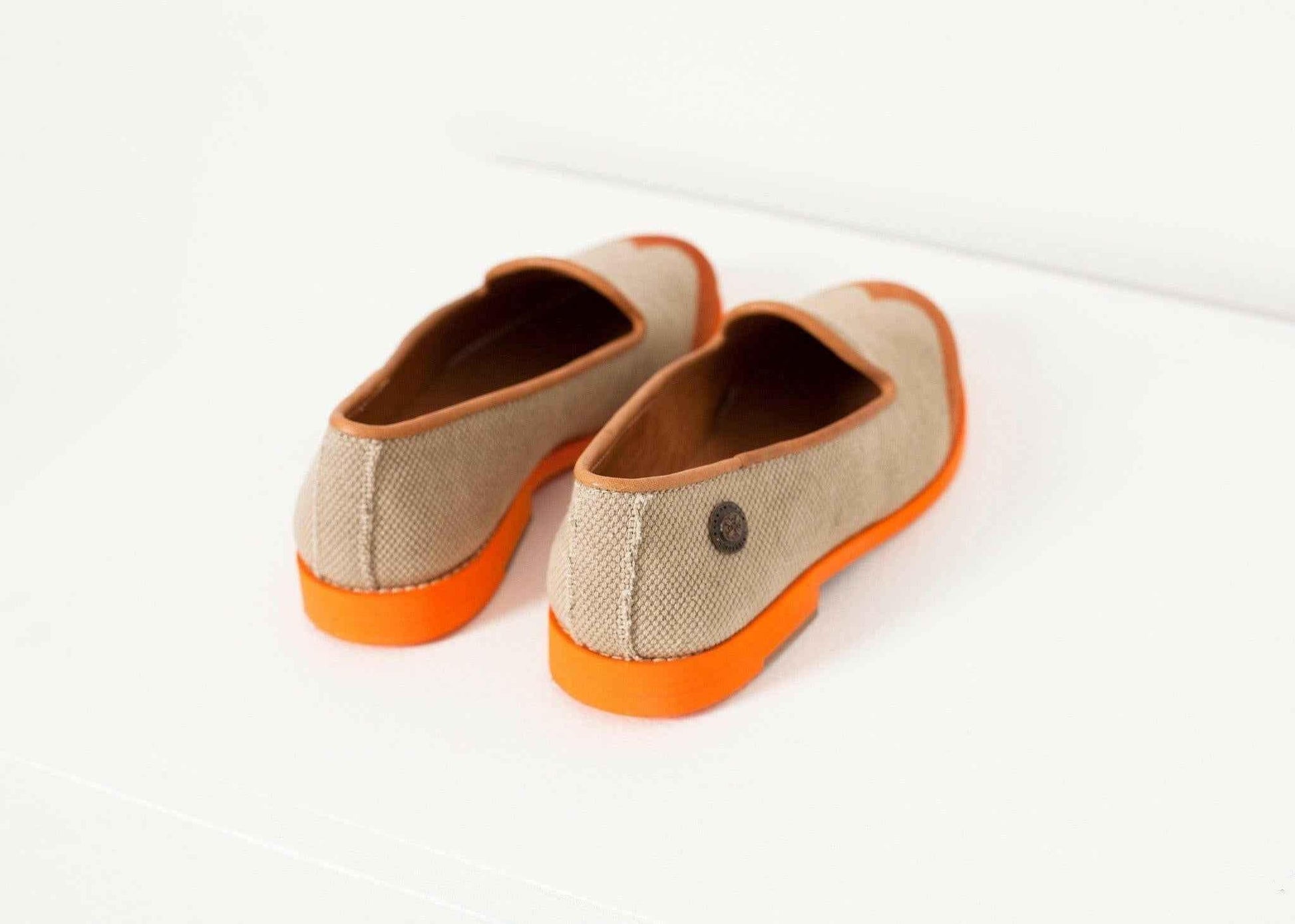 Wingtip Loafer in Orange.