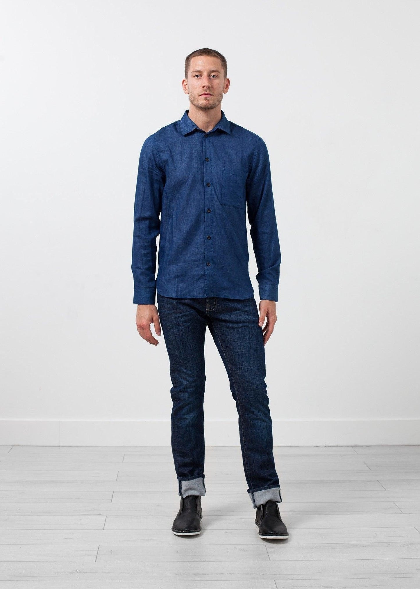 Casual Indigo Shirt.