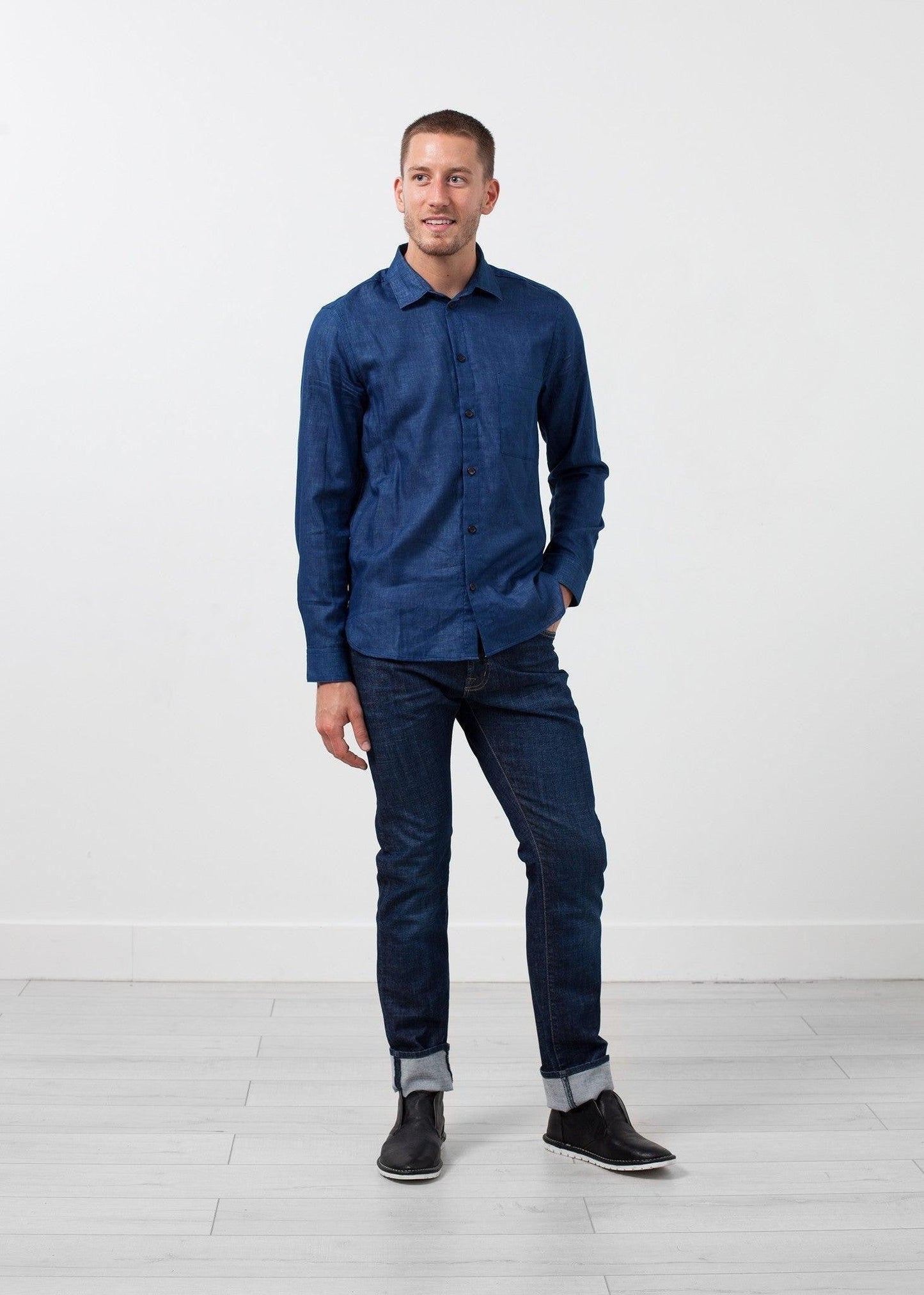 Casual Indigo Shirt.
