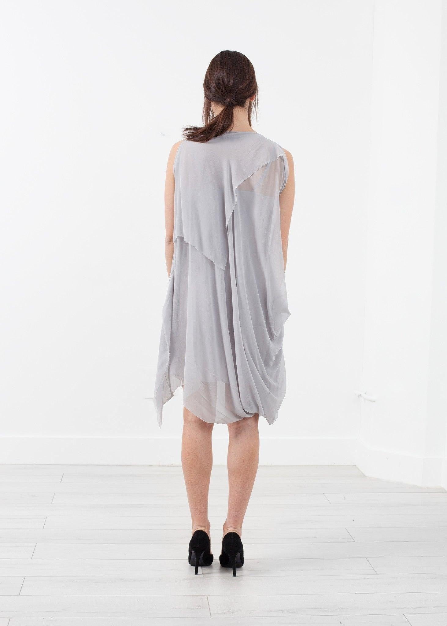 Chiffon Draped Dress.