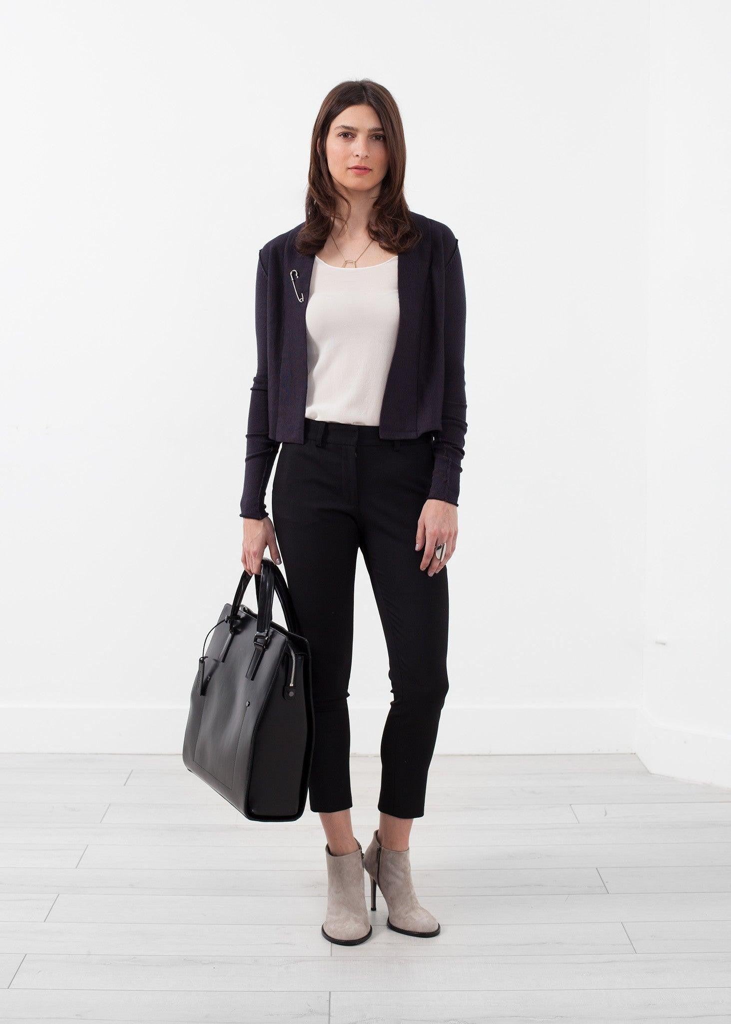 Cropped Shawl Cardigan.