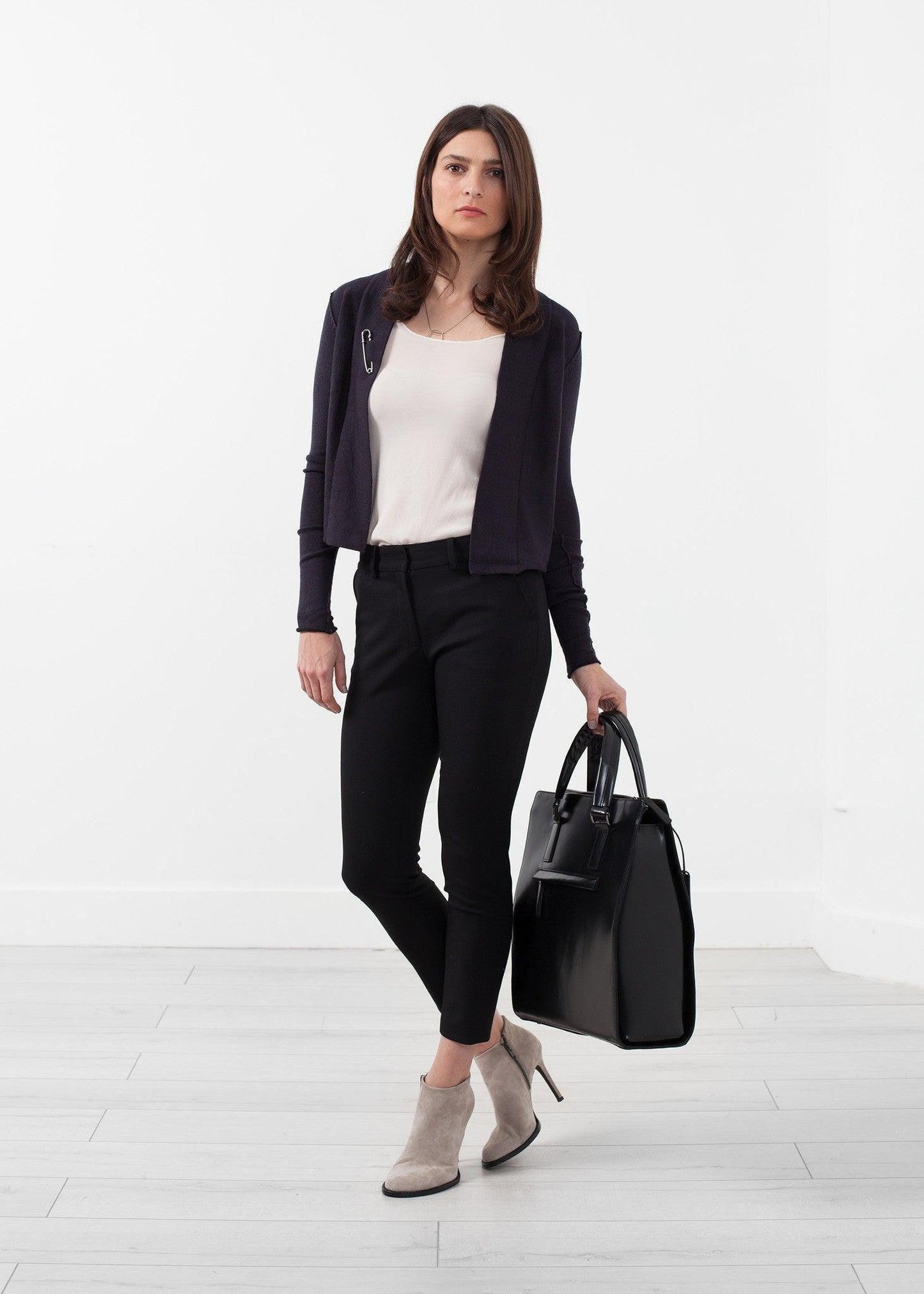 Cropped Shawl Cardigan.