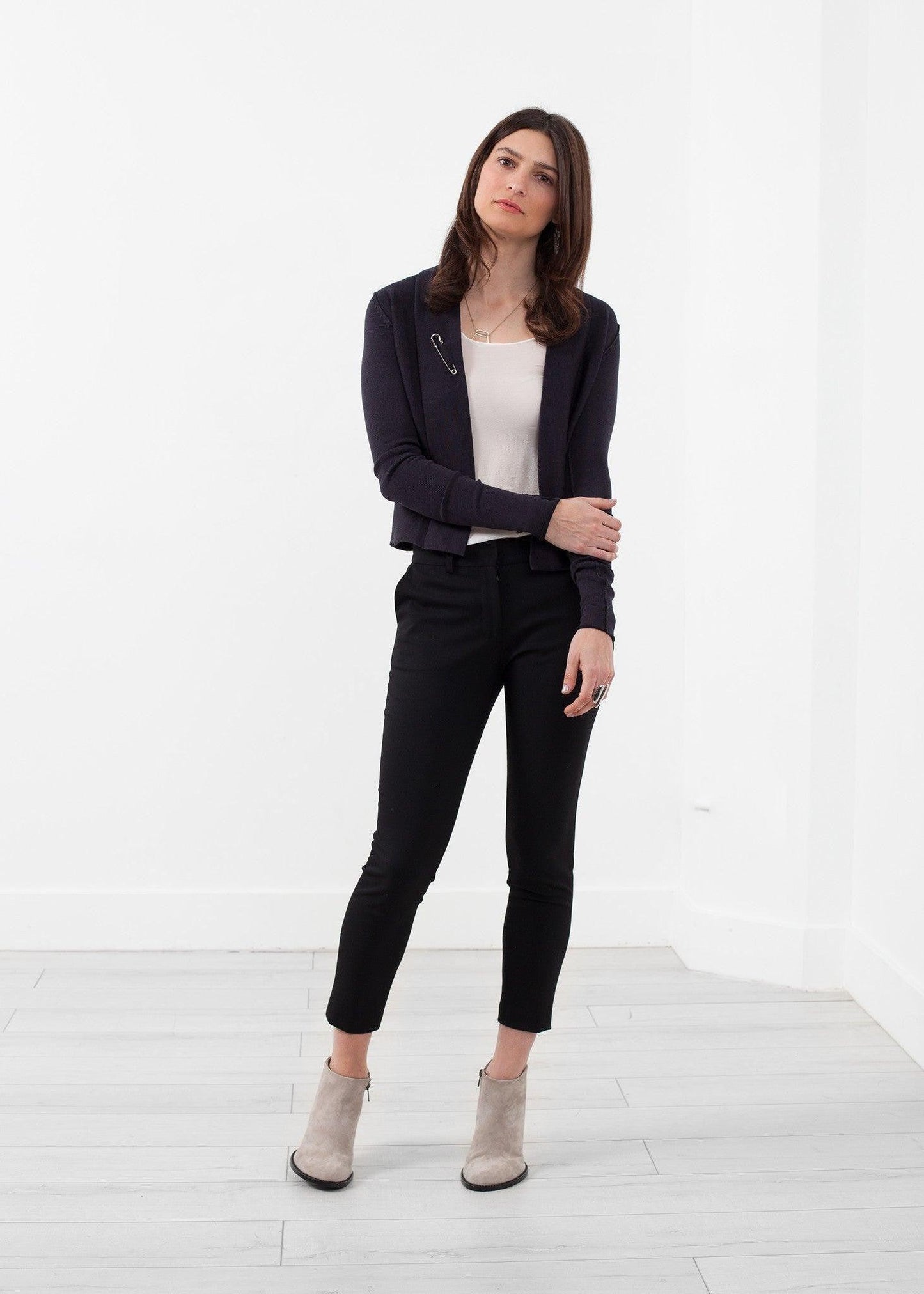 Cropped Shawl Cardigan.
