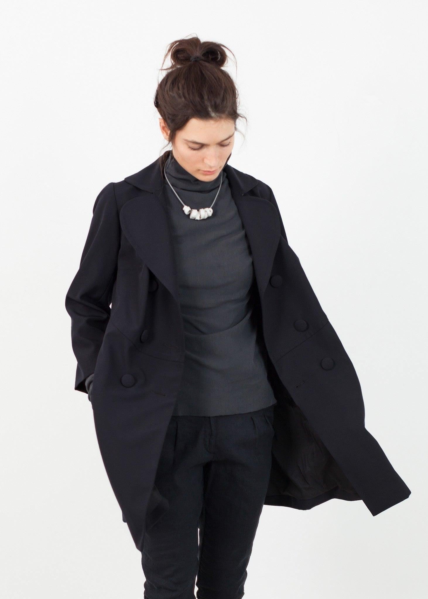 Day Coat in Navy.