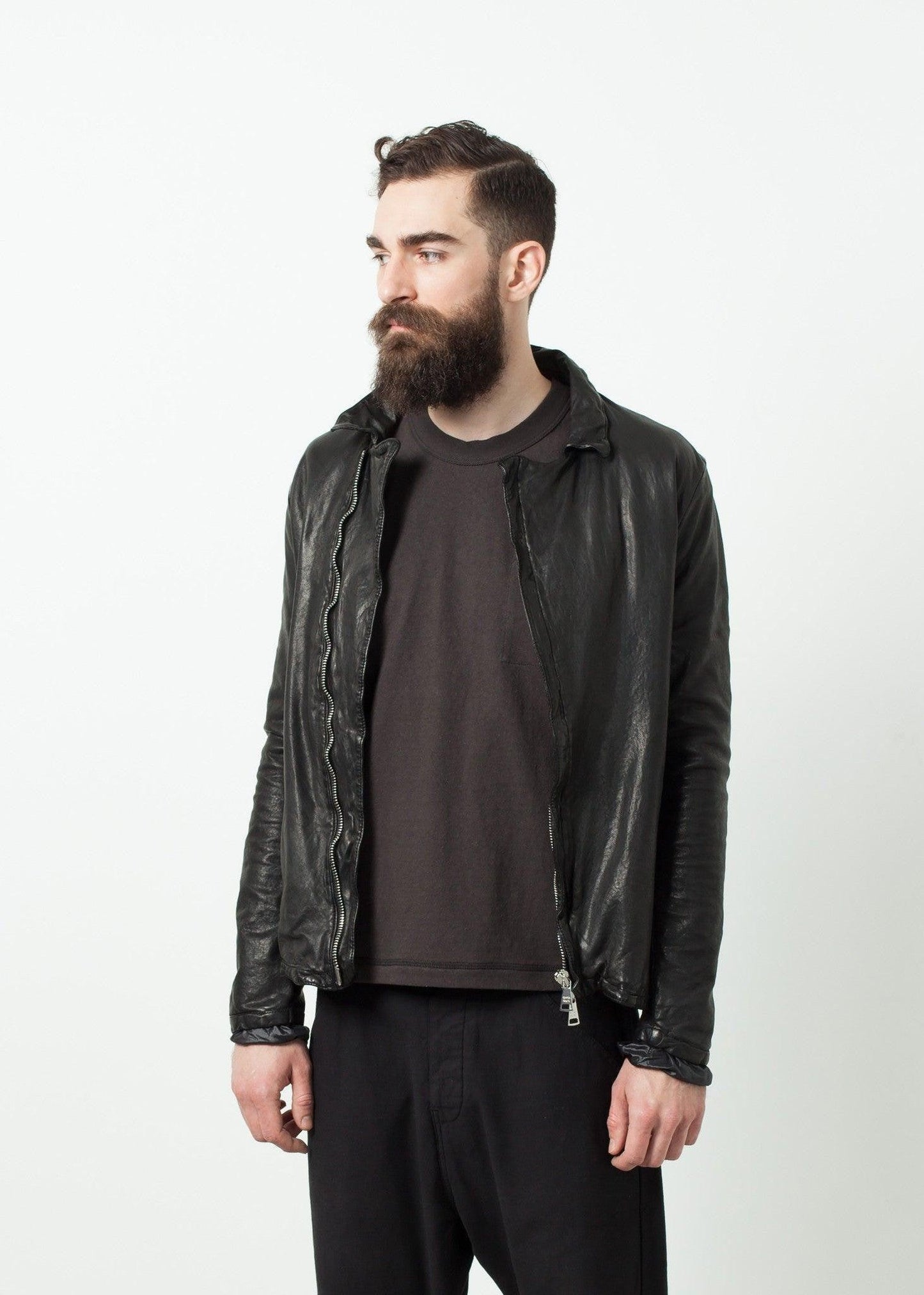 Distressed Motorcycle Jacket.