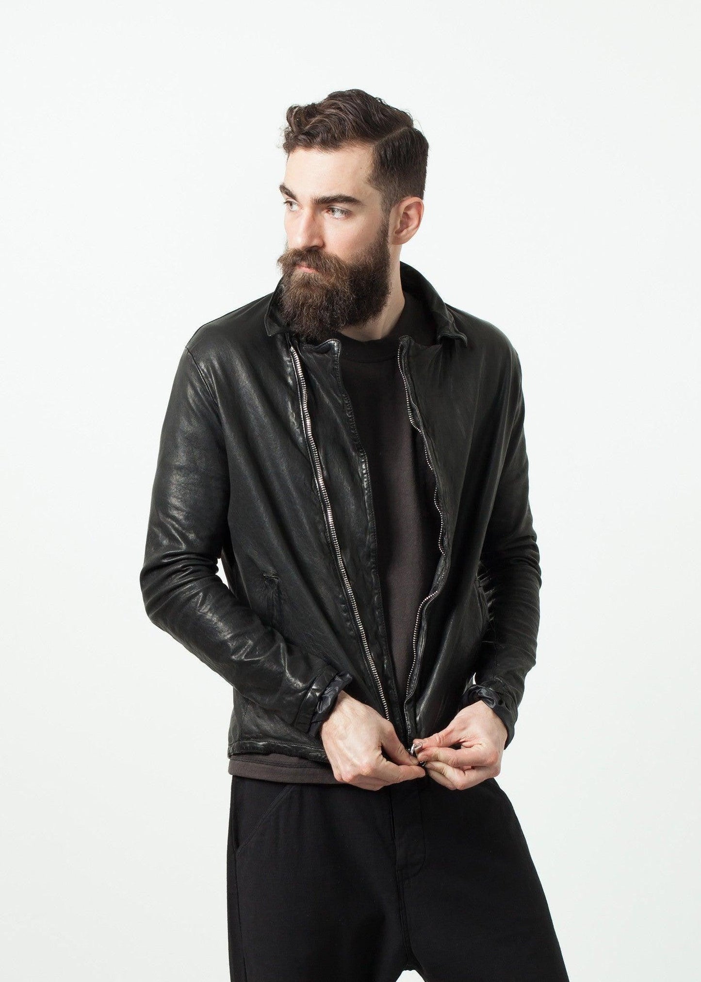 Distressed Motorcycle Jacket.