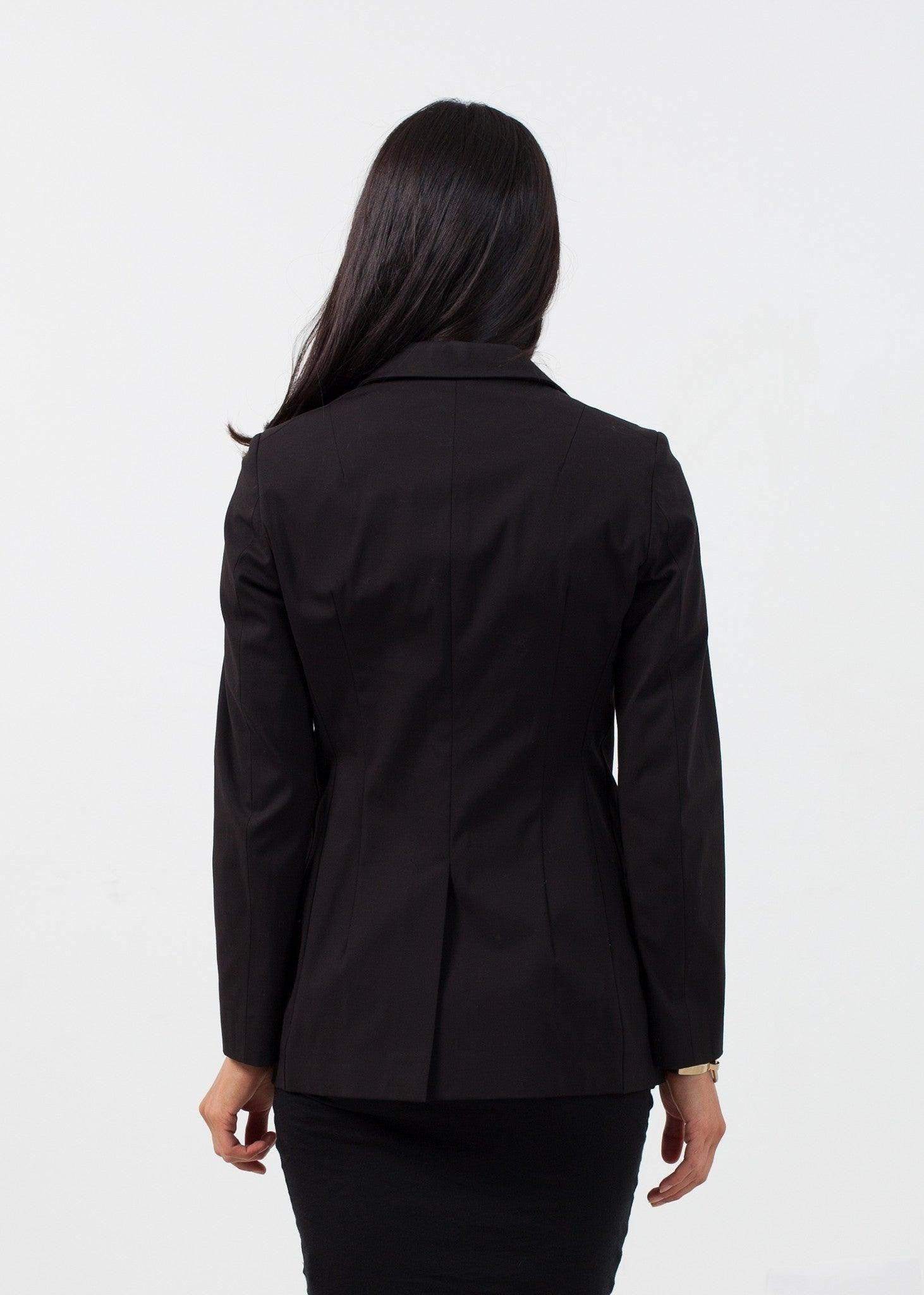 Double Pocket Blazer in Black.