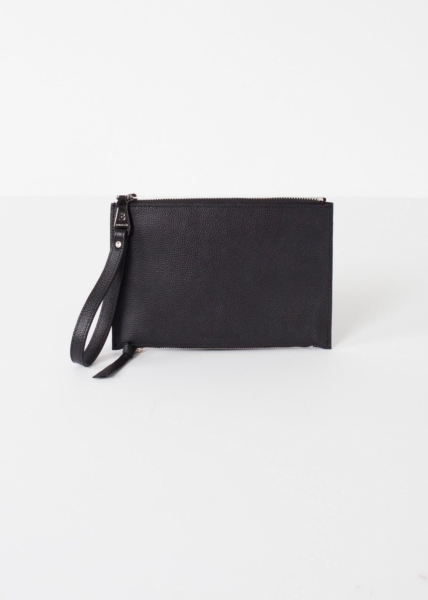 Double Zip Clutch.