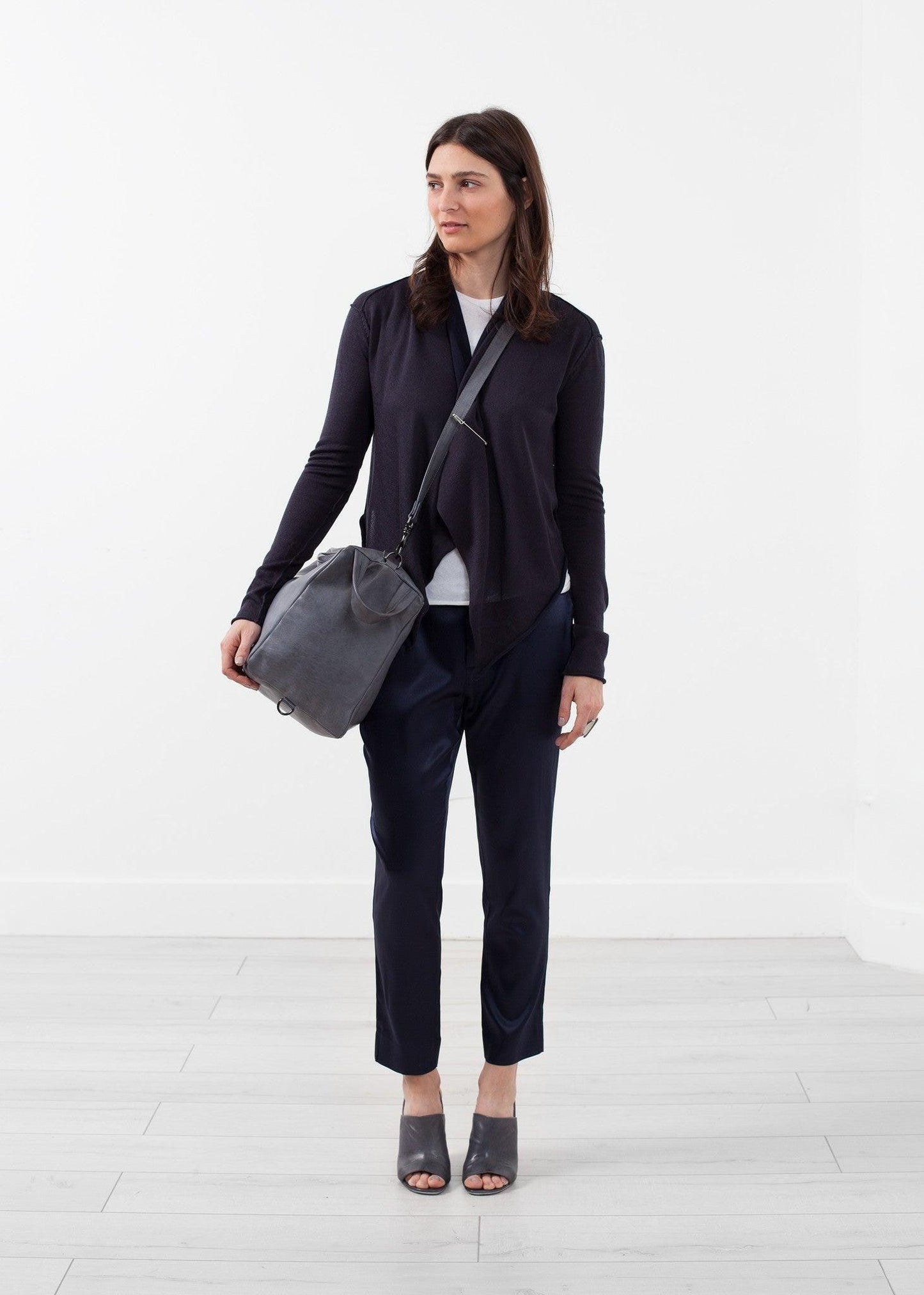 Draped Neck Cardigan.