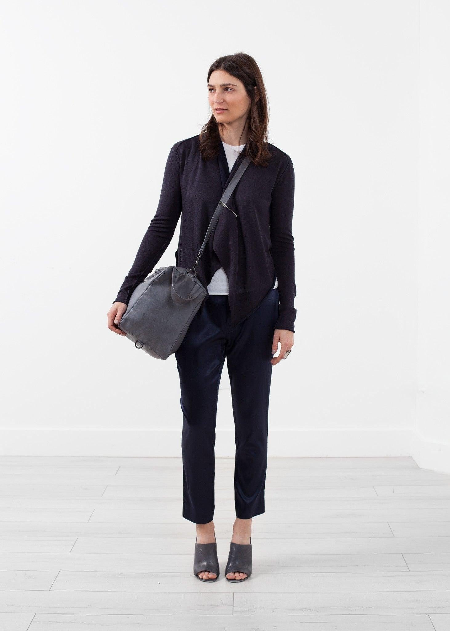 Draped Neck Cardigan.