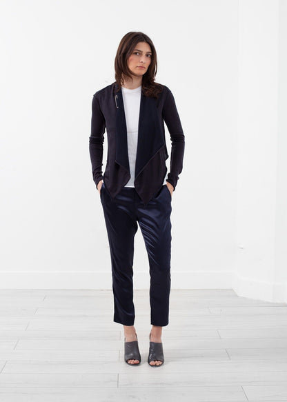 Draped Neck Cardigan.