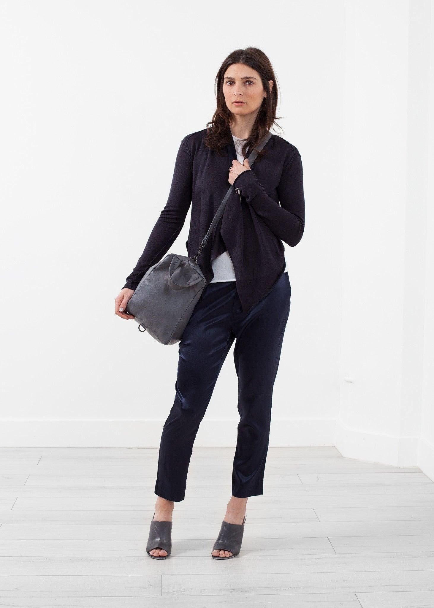 Draped Neck Cardigan.