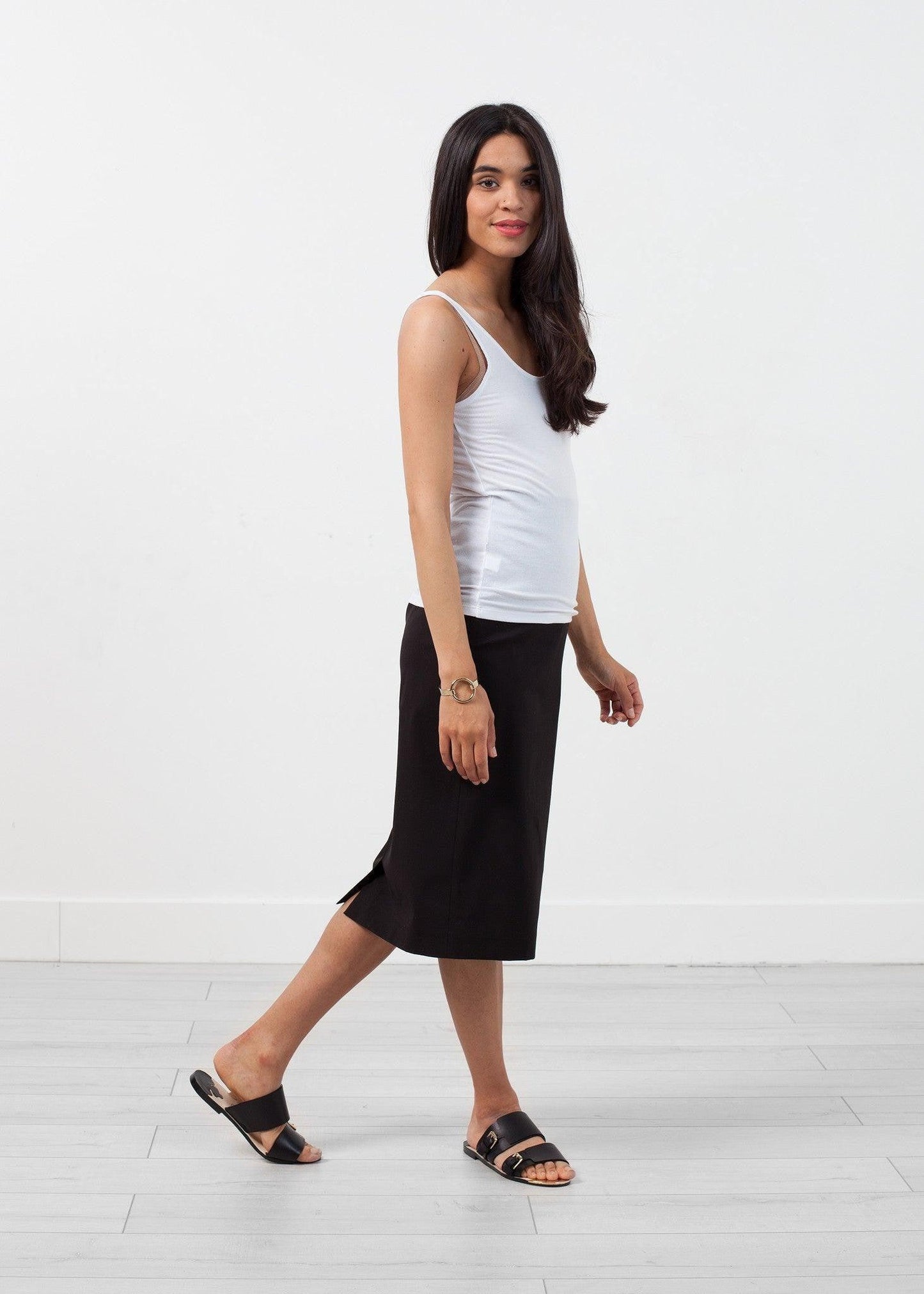 Feather Ribbed Tank.