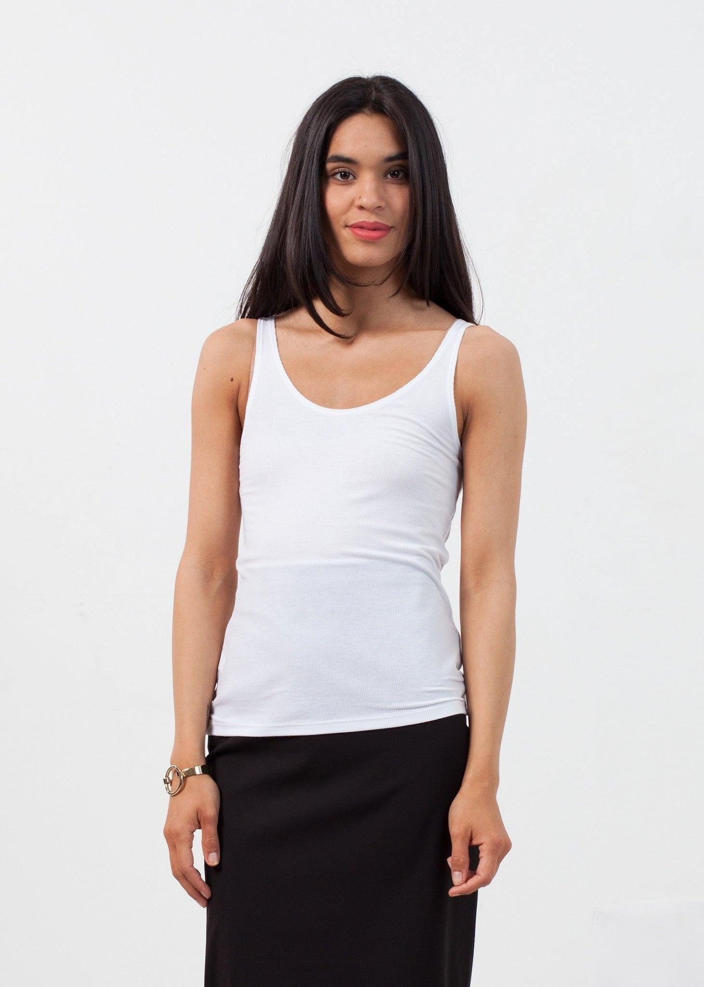 Feather Ribbed Tank.